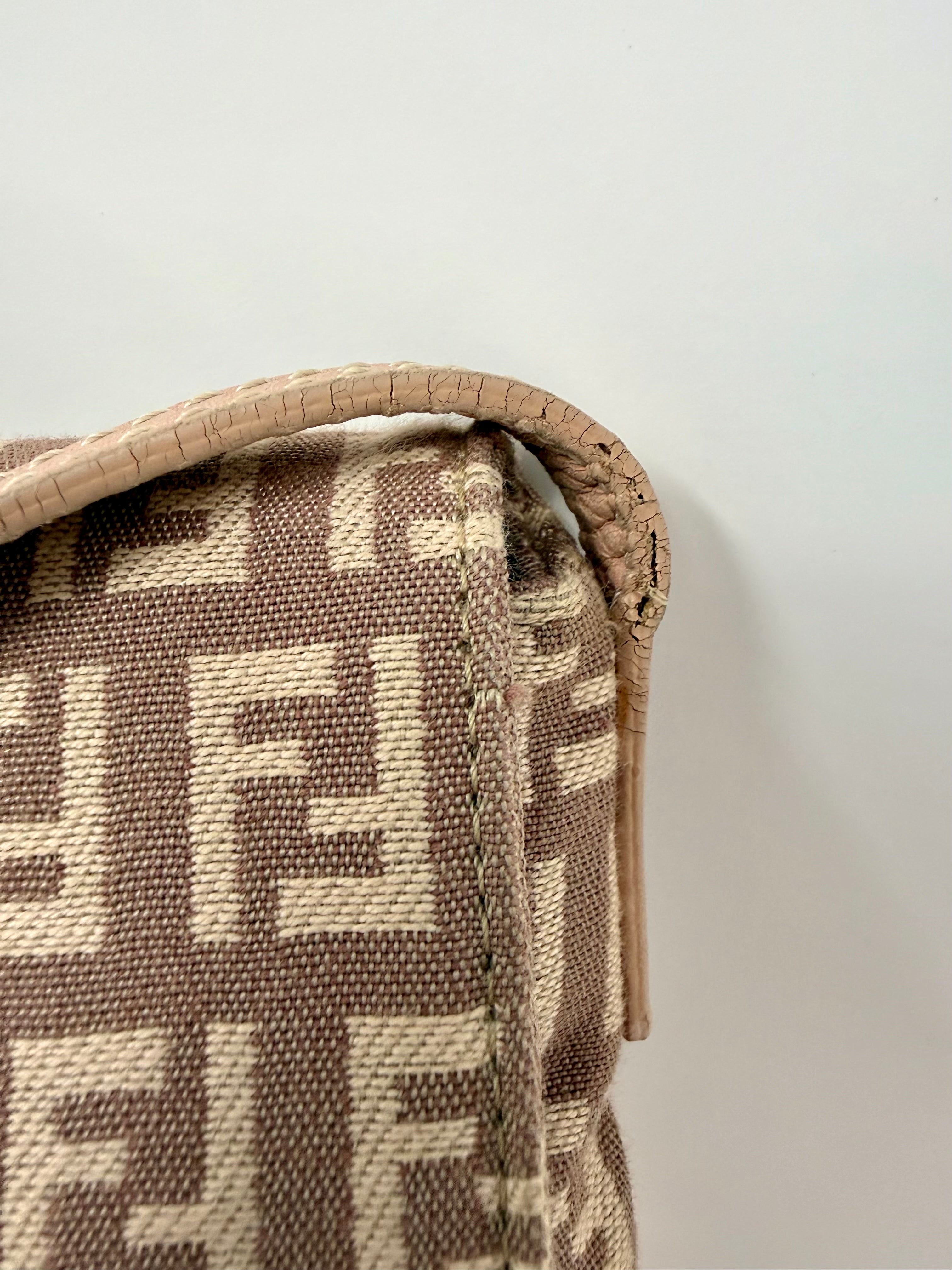 Fendi Vintage Zucchino FF Canvas Crossbody Bag