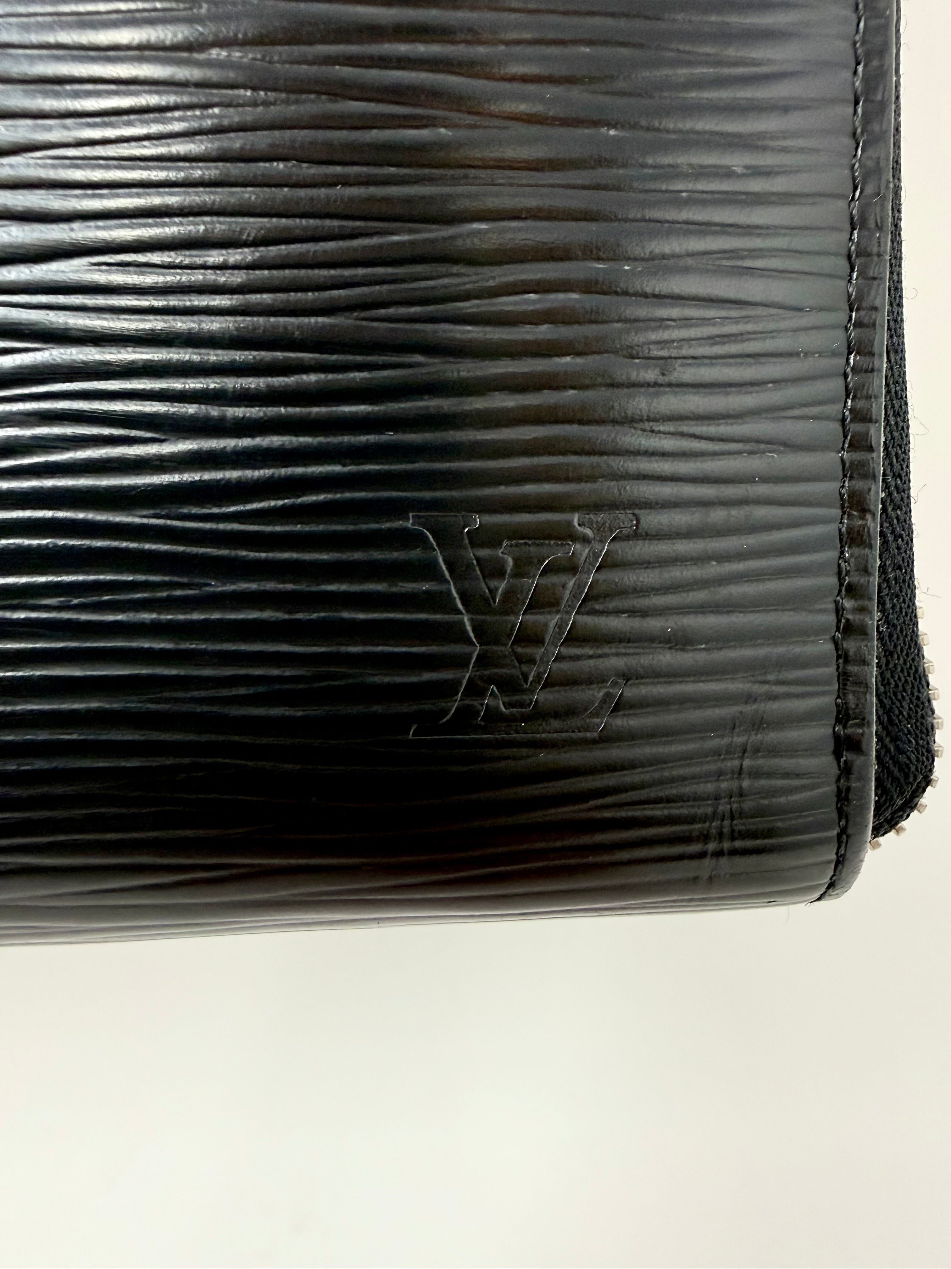 Louis Vuitton Black Epi Leather Zippy Organizer Wallet, SN5008 (2008)