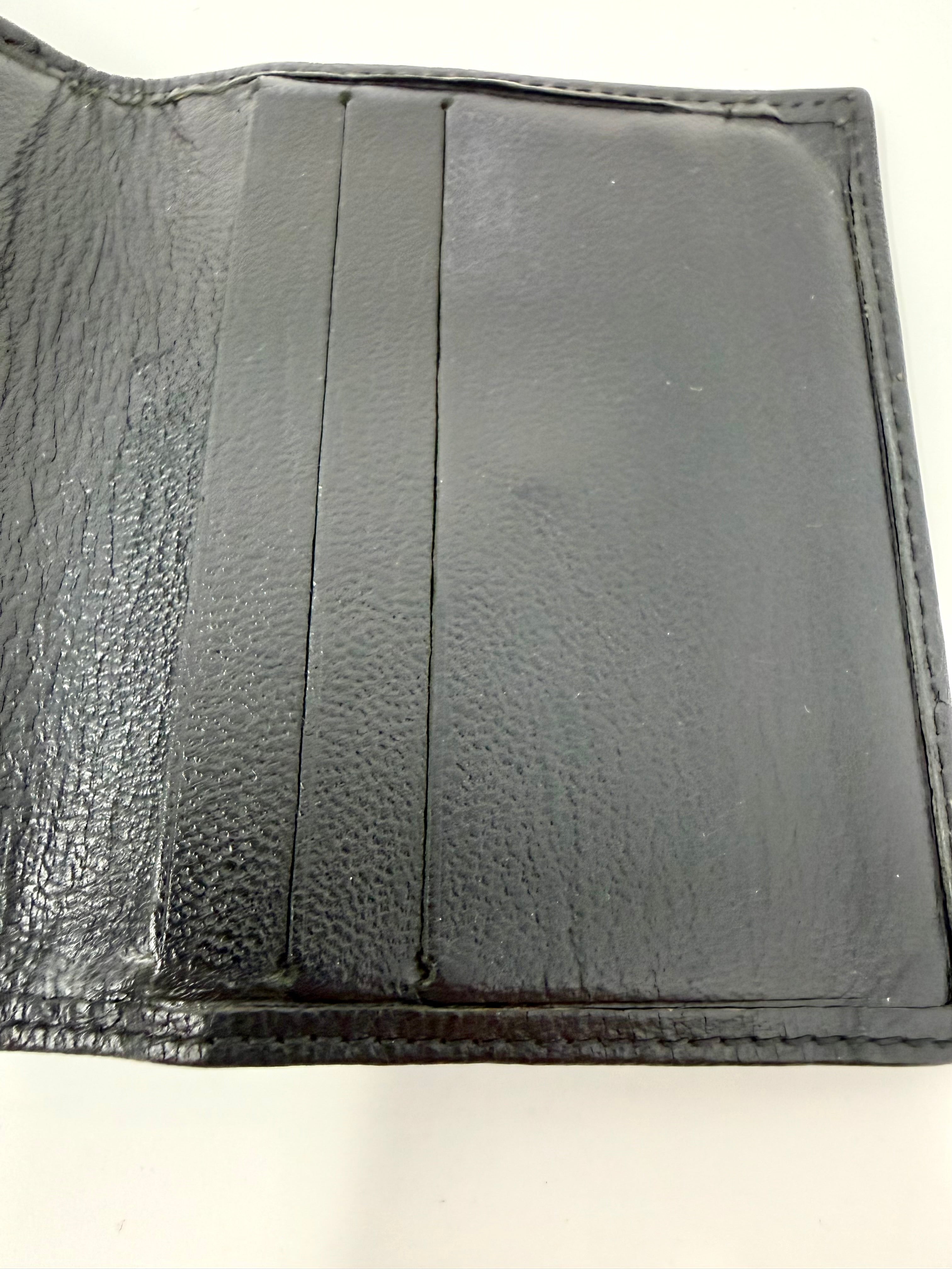 Vintage Chanel Black Caviar Compact Bifold Wallet – Gold CC