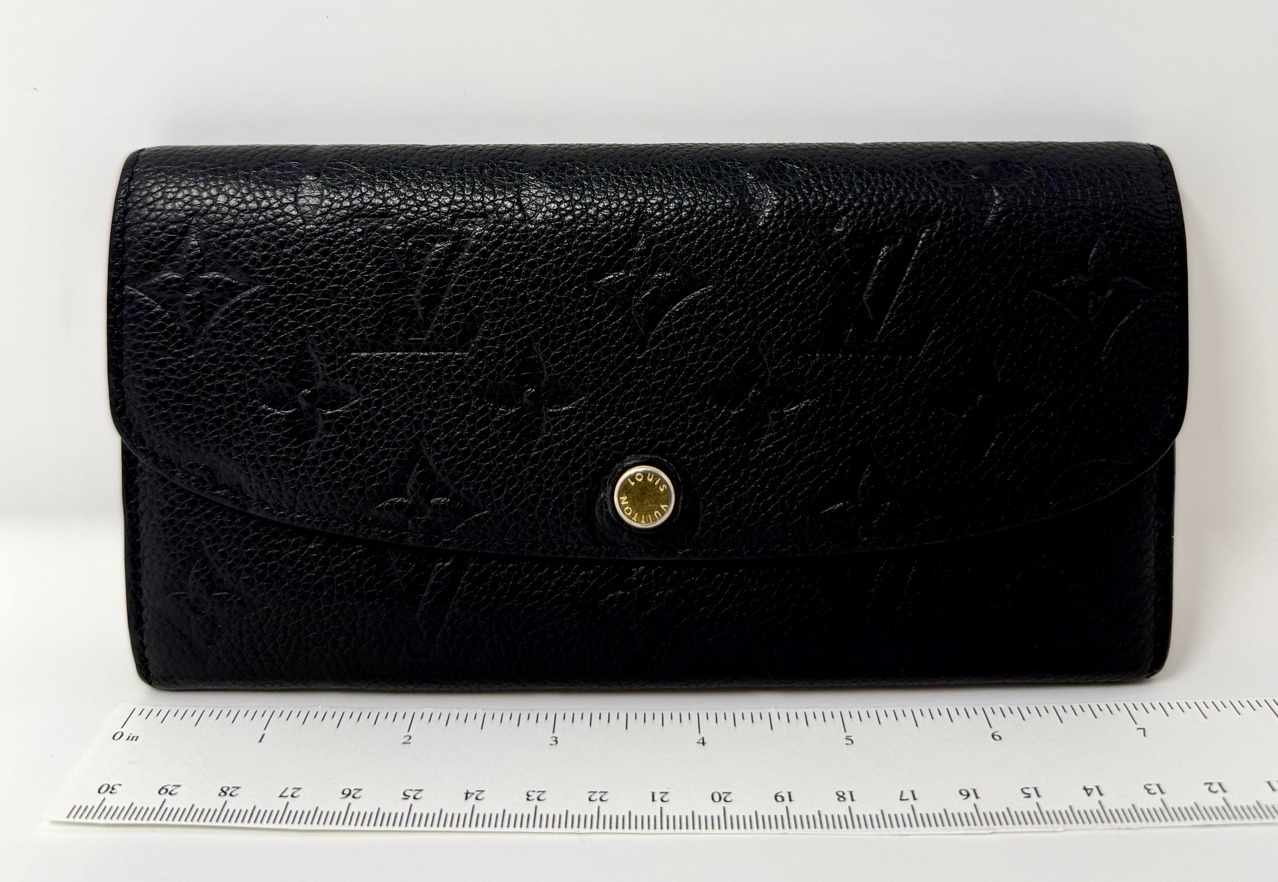 Louis Vuitton Monogram Empreinte Emilie Wallet – Black / Dune, CA4178 (2018)