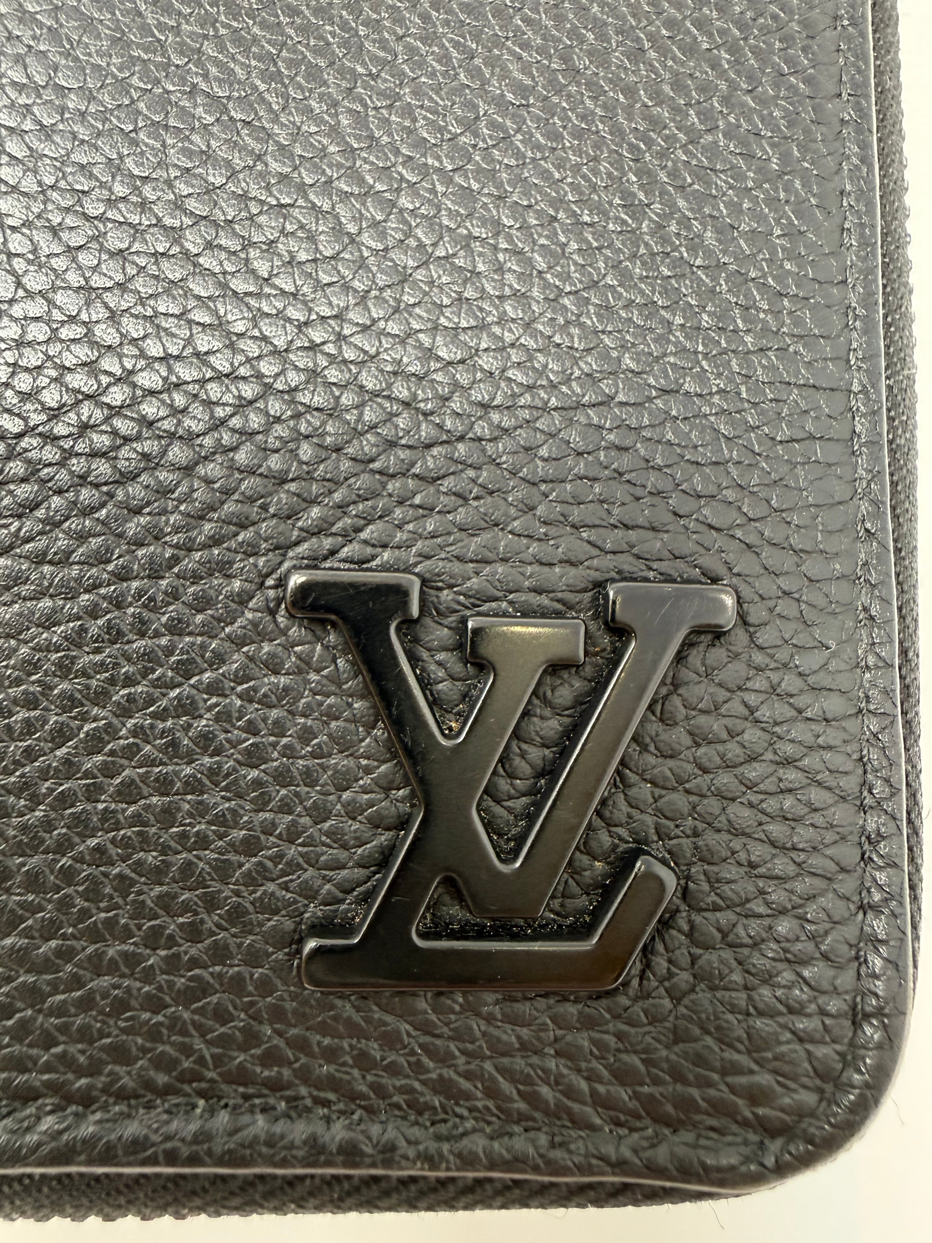 Louis Vuitton Aerogram Zippy Wallet Vertical – Black Leather | Full Set