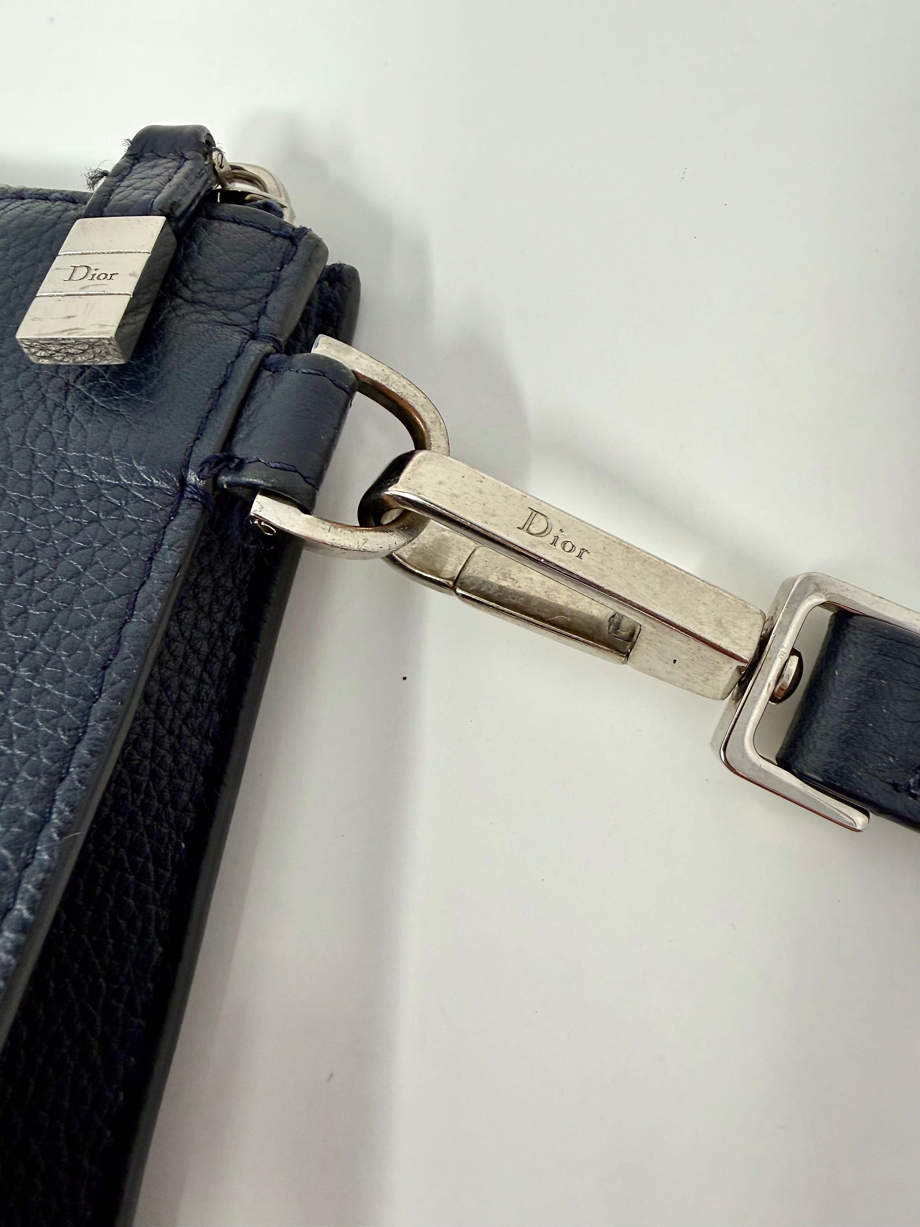 Dior Homme 2018 Grained Calfskin Atelier Clutch / Pouch