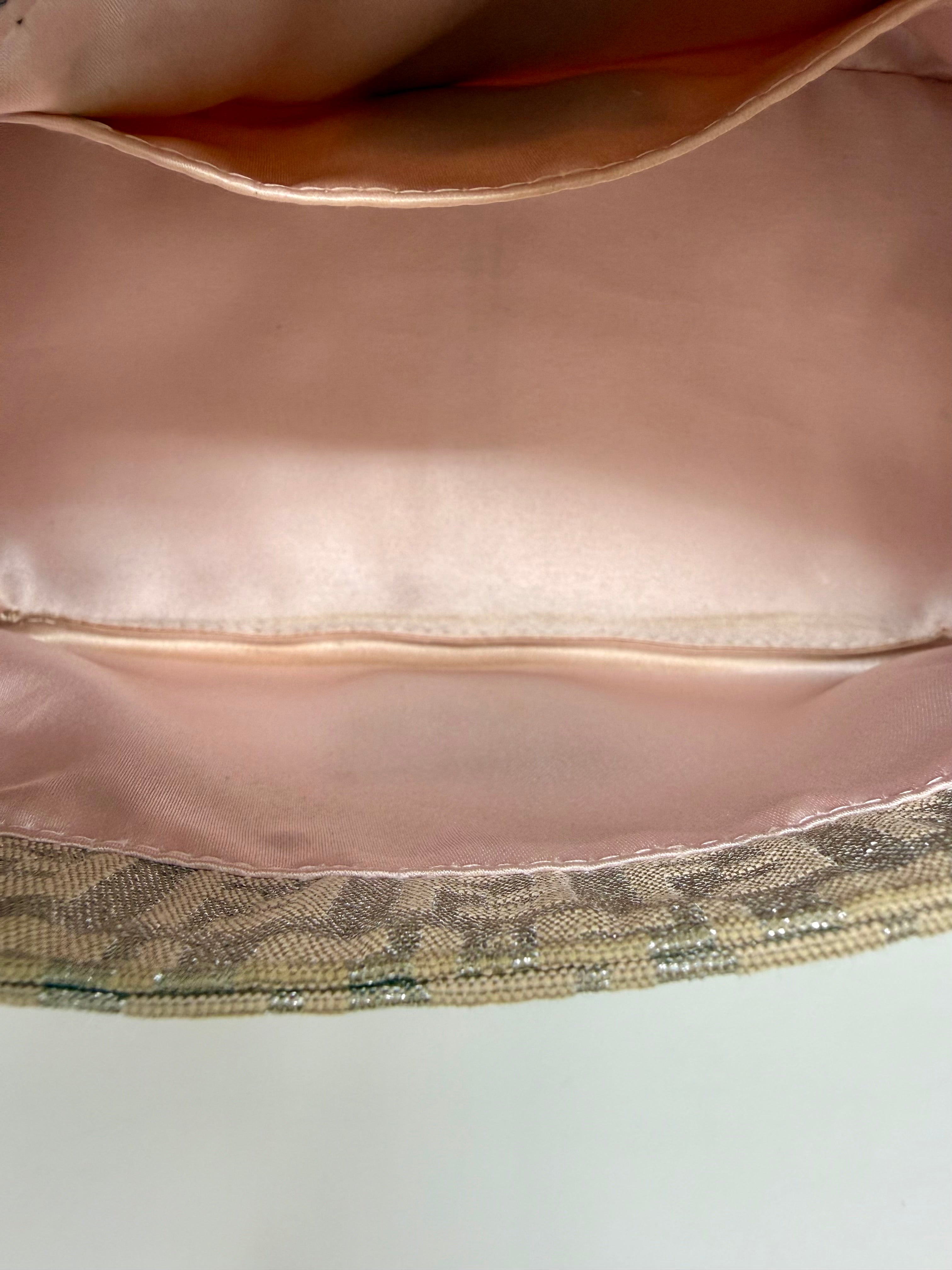 Fendi Vintage Mini Mamma Baguette Zucchino – Cipria Metallic (2005)