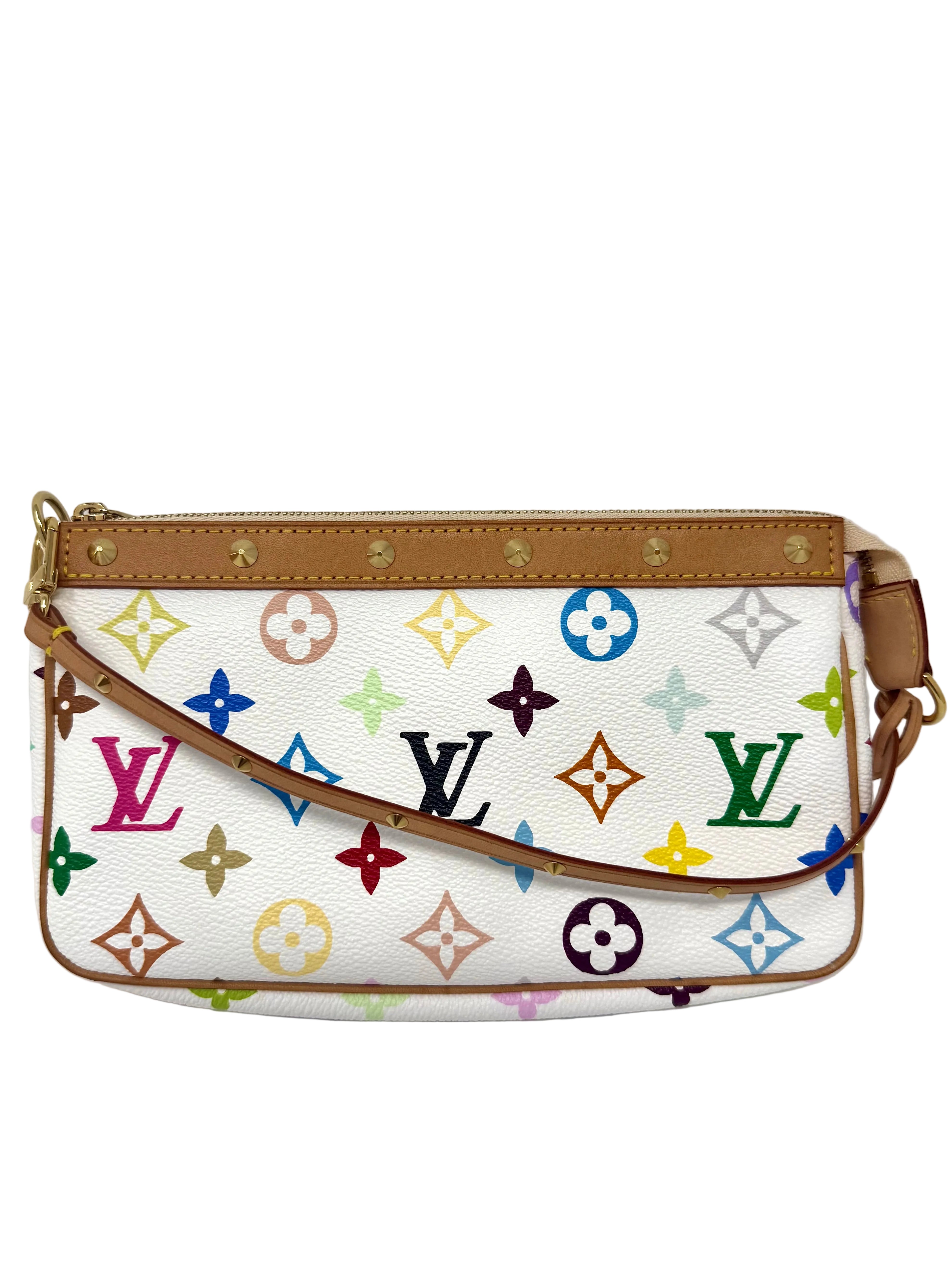 Louis Vuitton - Multicolor Pochette Accessoires Shoulder Bag, Vintage 2004, Murakami, Full Set