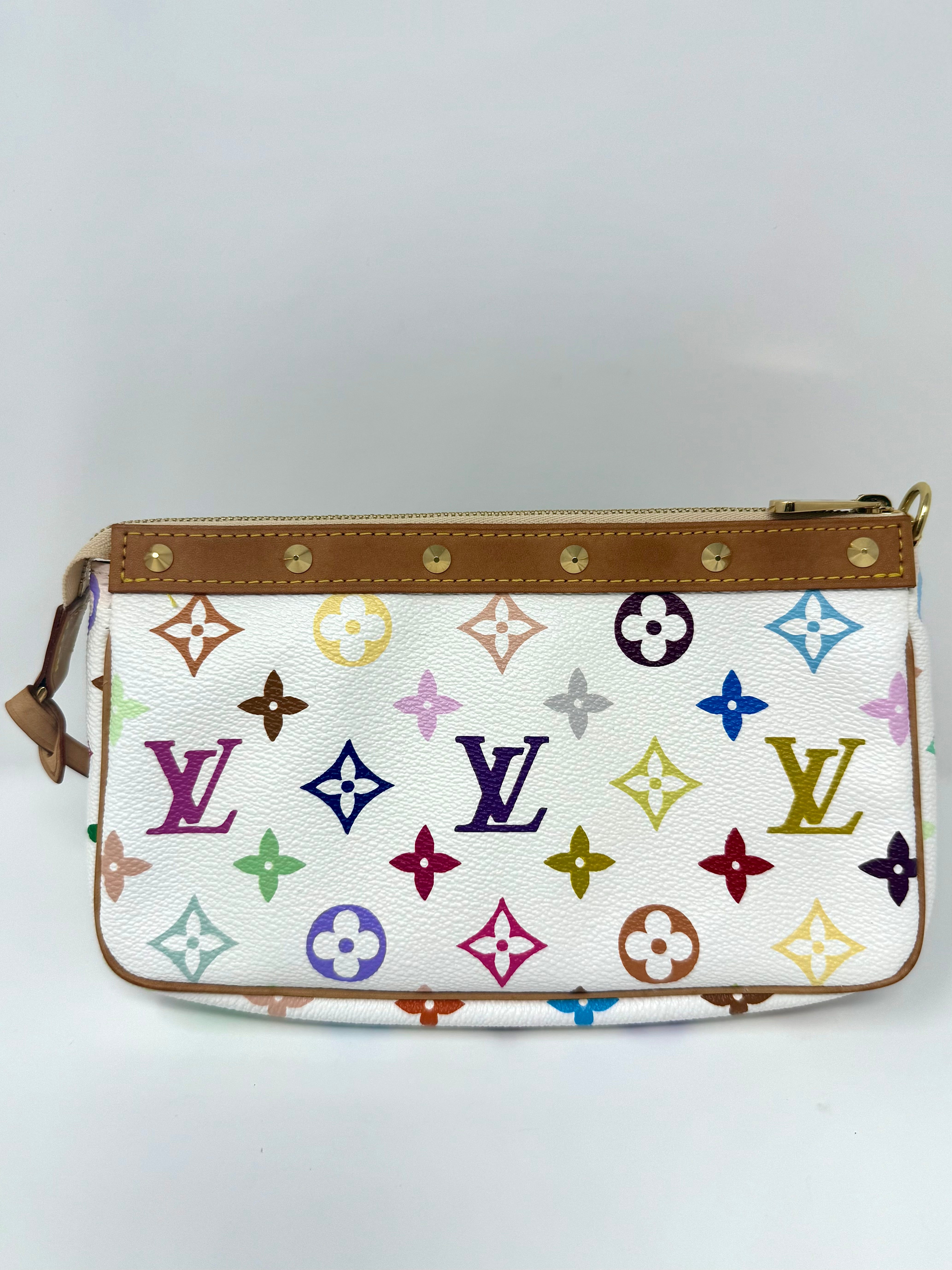Louis Vuitton - Multicolor Pochette Accessoires Shoulder Bag, Vintage 2004, Murakami, Full Set
