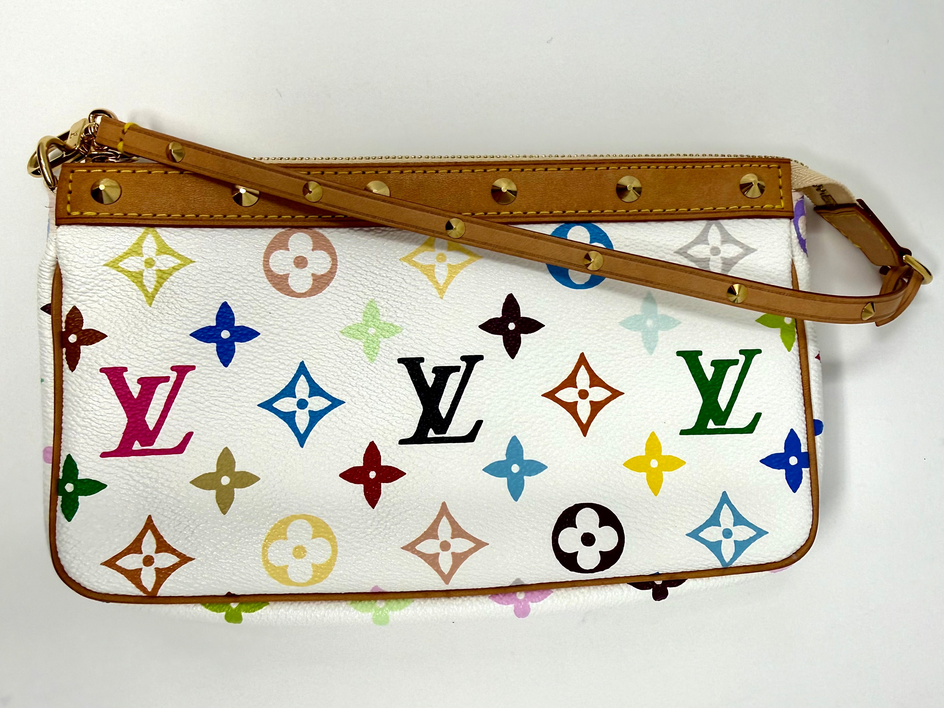 Louis Vuitton - Multicolor Pochette Accessoires Shoulder Bag, Vintage 2004, Murakami, Full Set