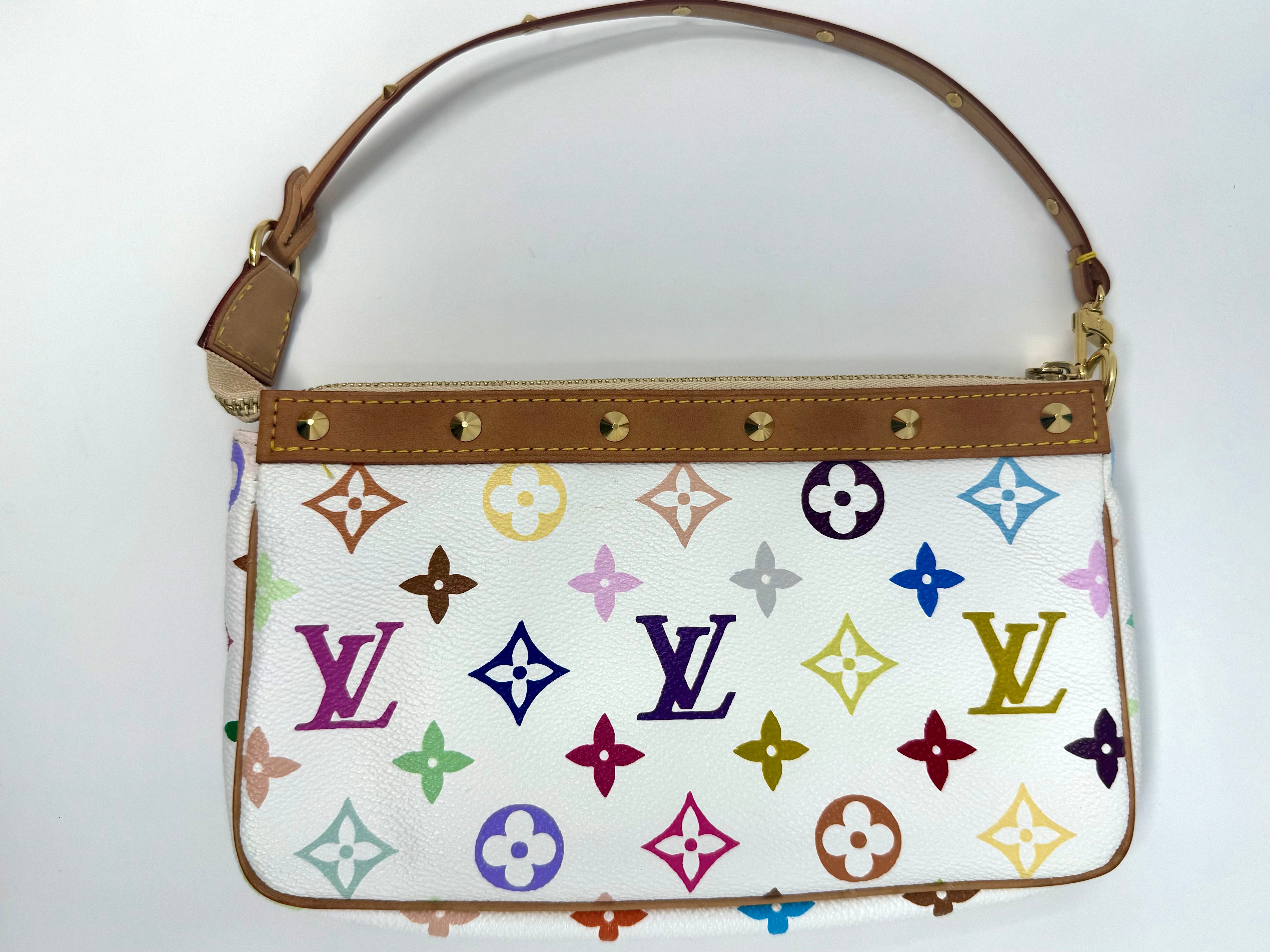 Louis Vuitton - Multicolor Pochette Accessoires Shoulder Bag, Vintage 2004, Murakami, Full Set