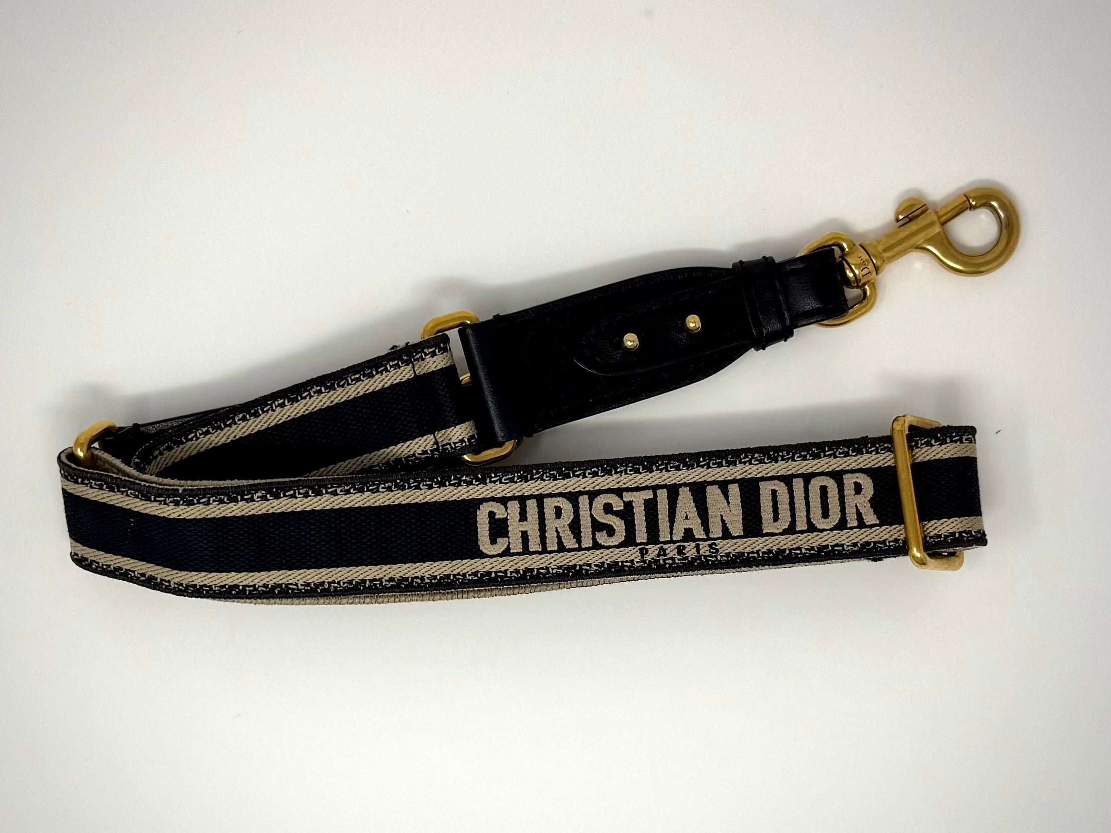 Christian Dior Mini Saddle Bag — Black Grained Calfskin with Strap (2022)