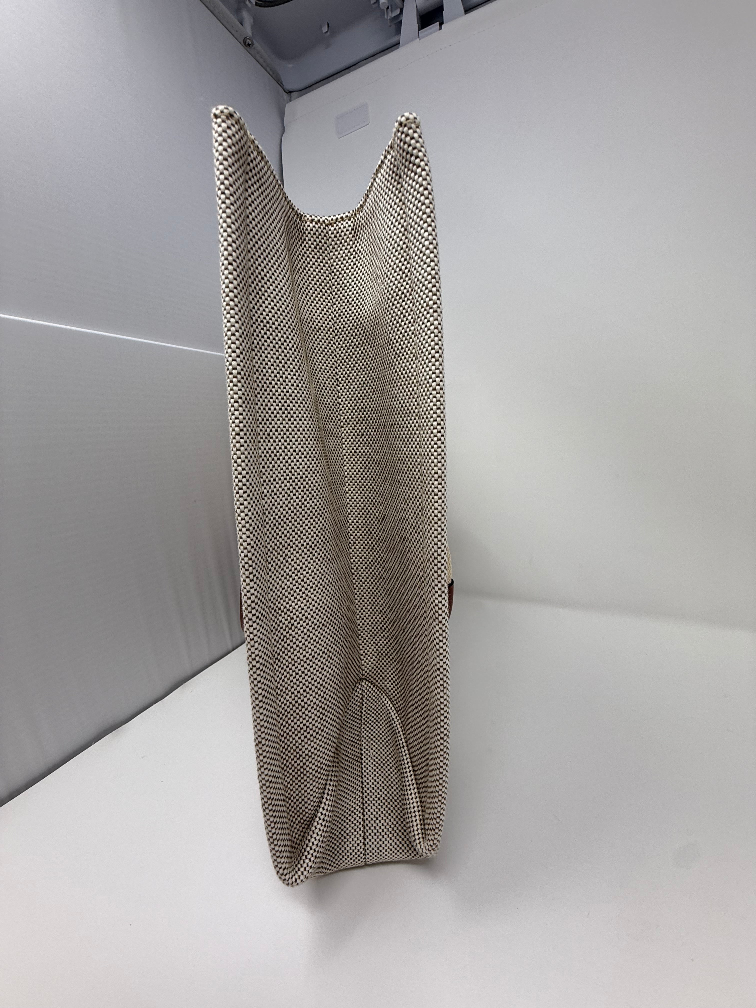 Chloé Medium Woody Tote, White & Brown, Like New