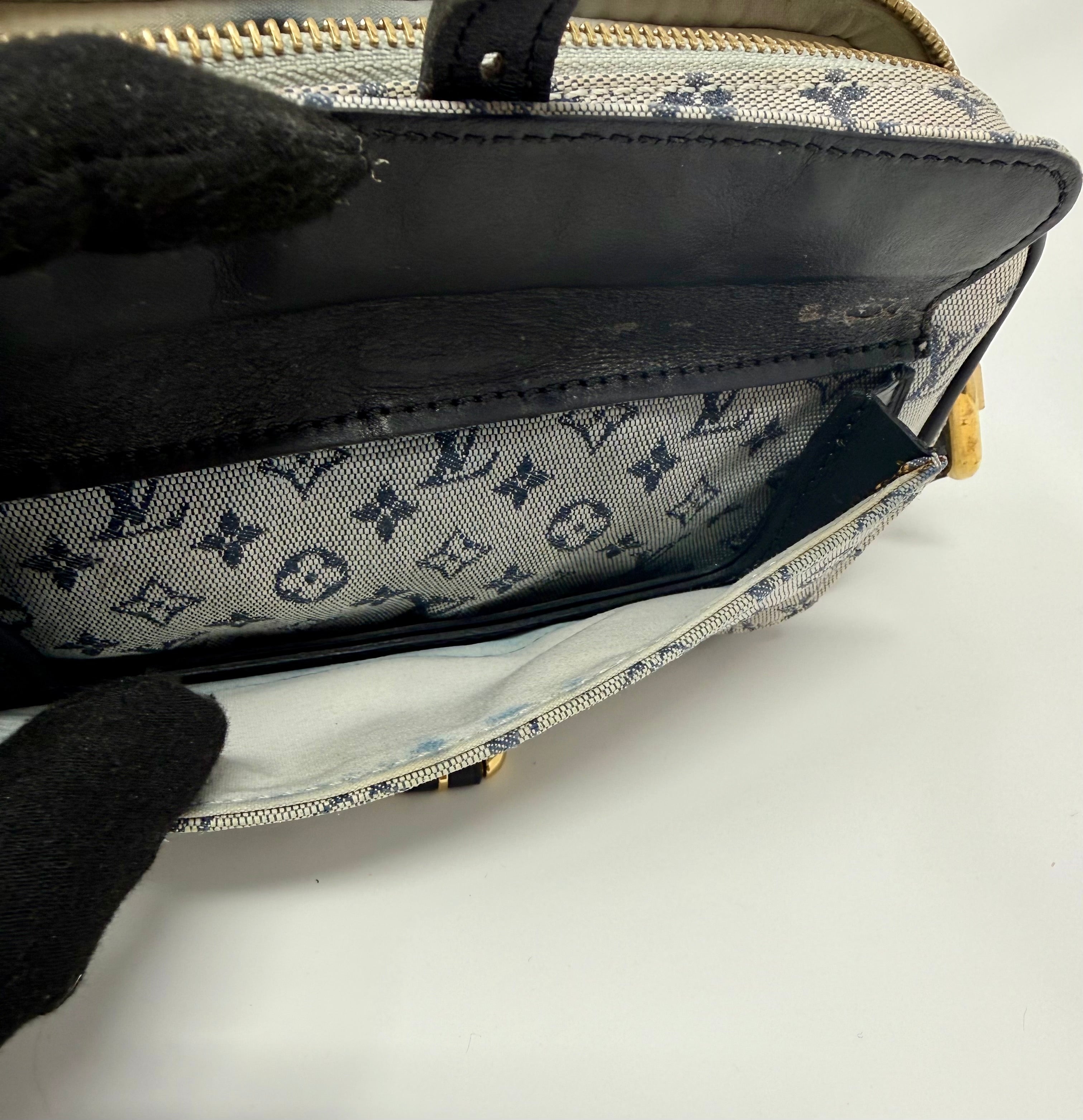 Louis Vuitton Mini Lin Juliette Shoulder Bag, Vintage 2001, Blue Monogram Canvas