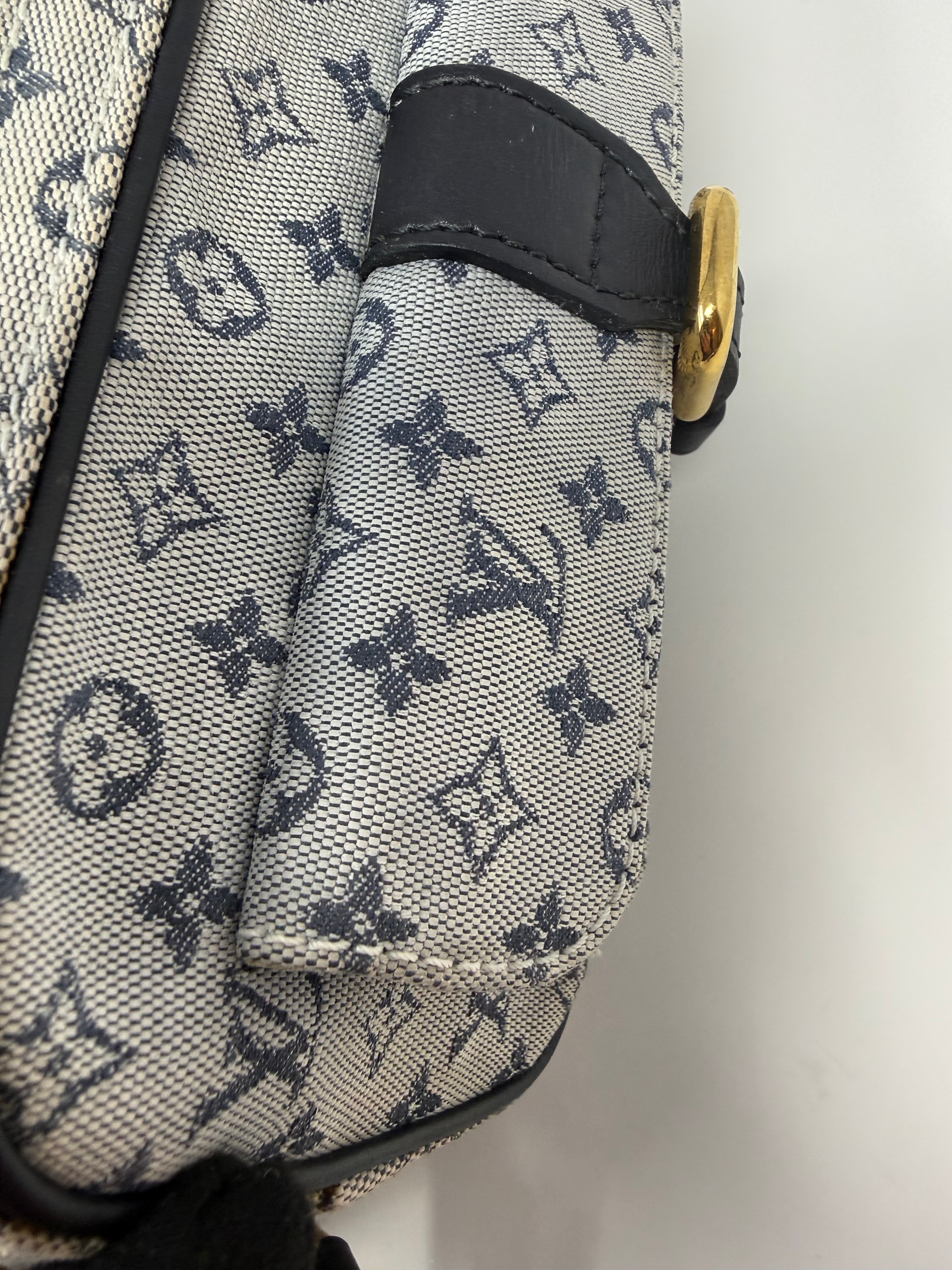 Louis Vuitton Mini Lin Juliette Shoulder Bag, Vintage 2001, Blue Monogram Canvas