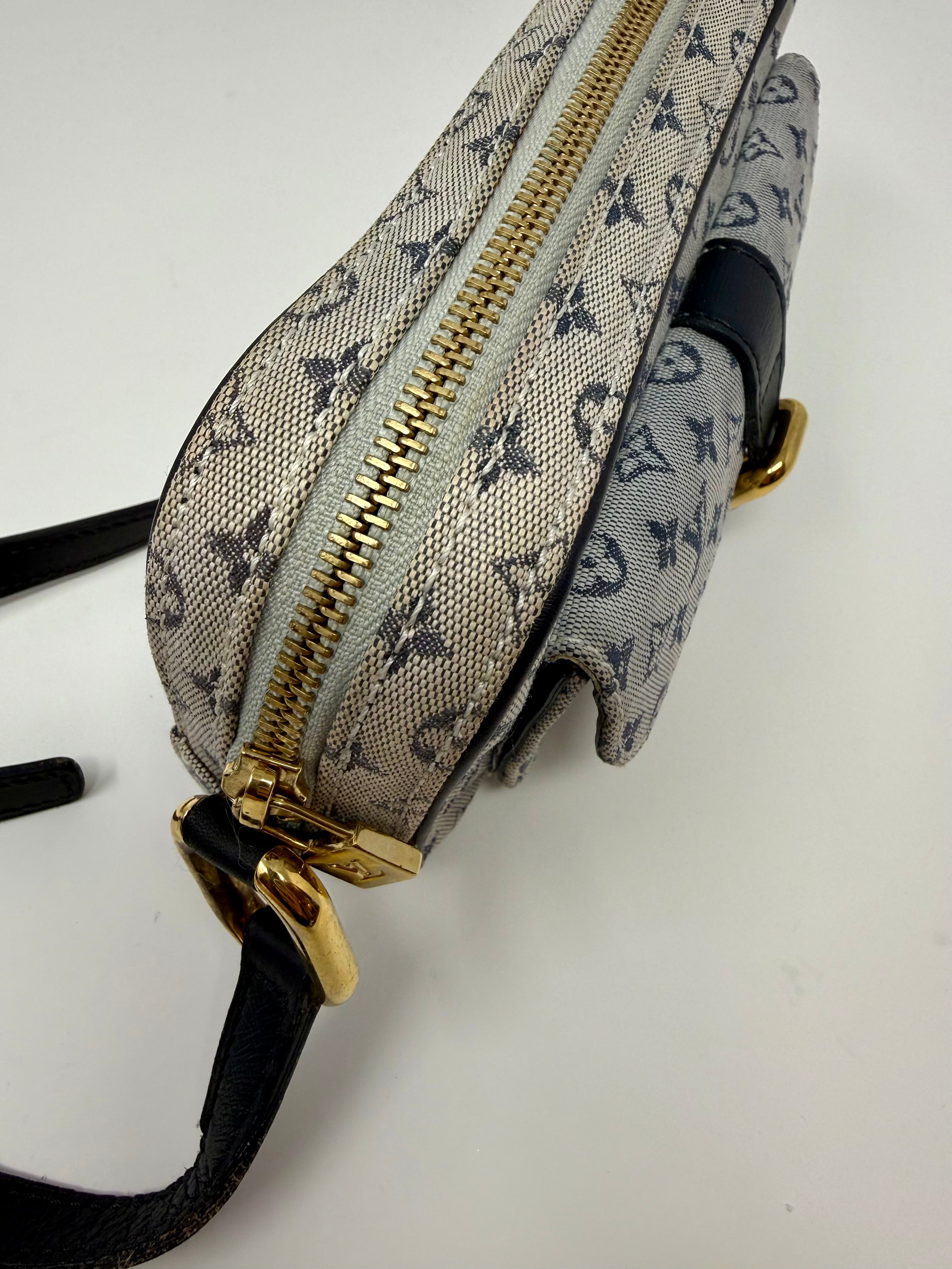 Louis Vuitton Mini Lin Juliette Shoulder Bag, Vintage 2001, Blue Monogram Canvas