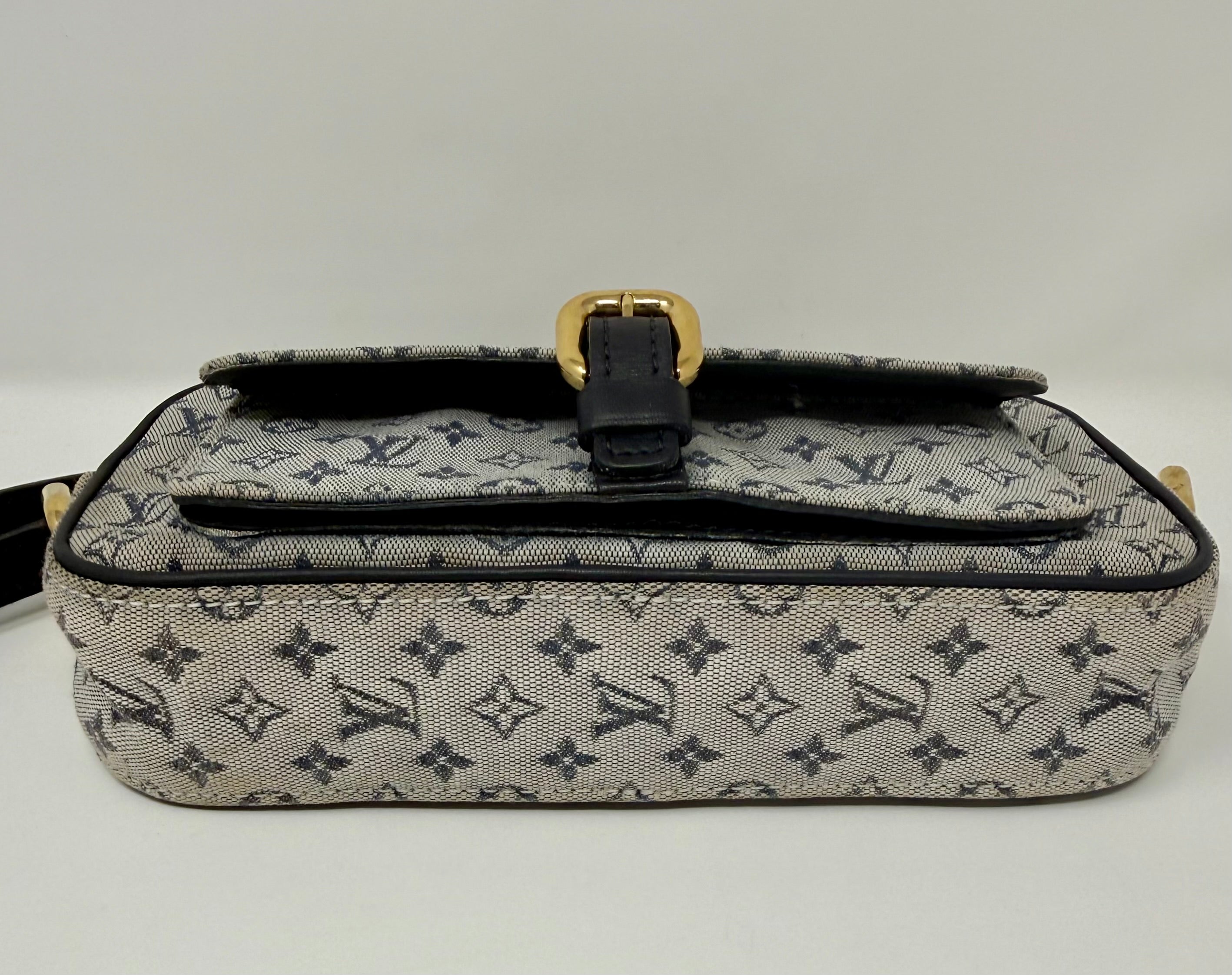 Louis Vuitton Mini Lin Juliette Shoulder Bag, Vintage 2001, Blue Monogram Canvas