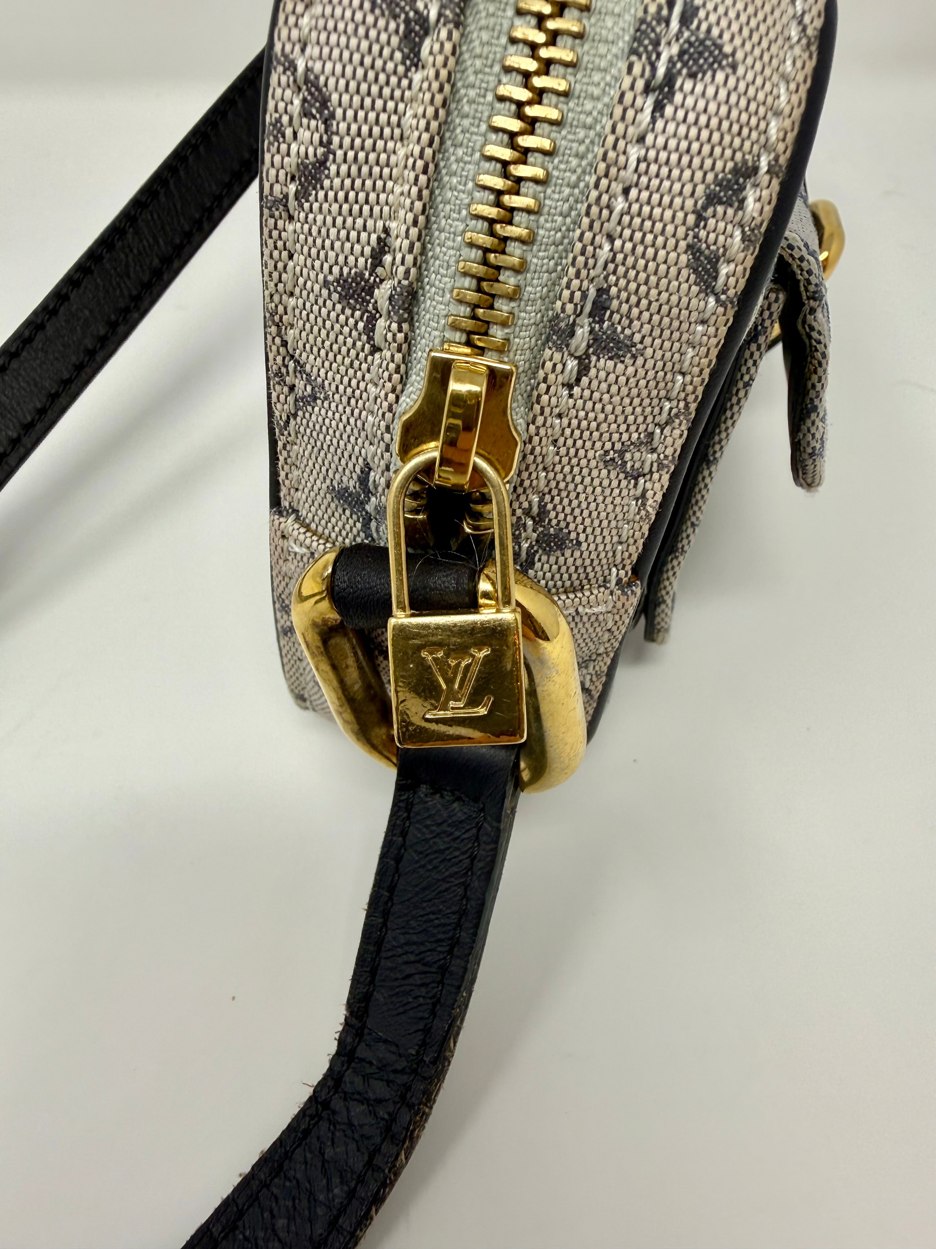 Louis Vuitton Mini Lin Juliette Shoulder Bag, Vintage 2001, Blue Monogram Canvas