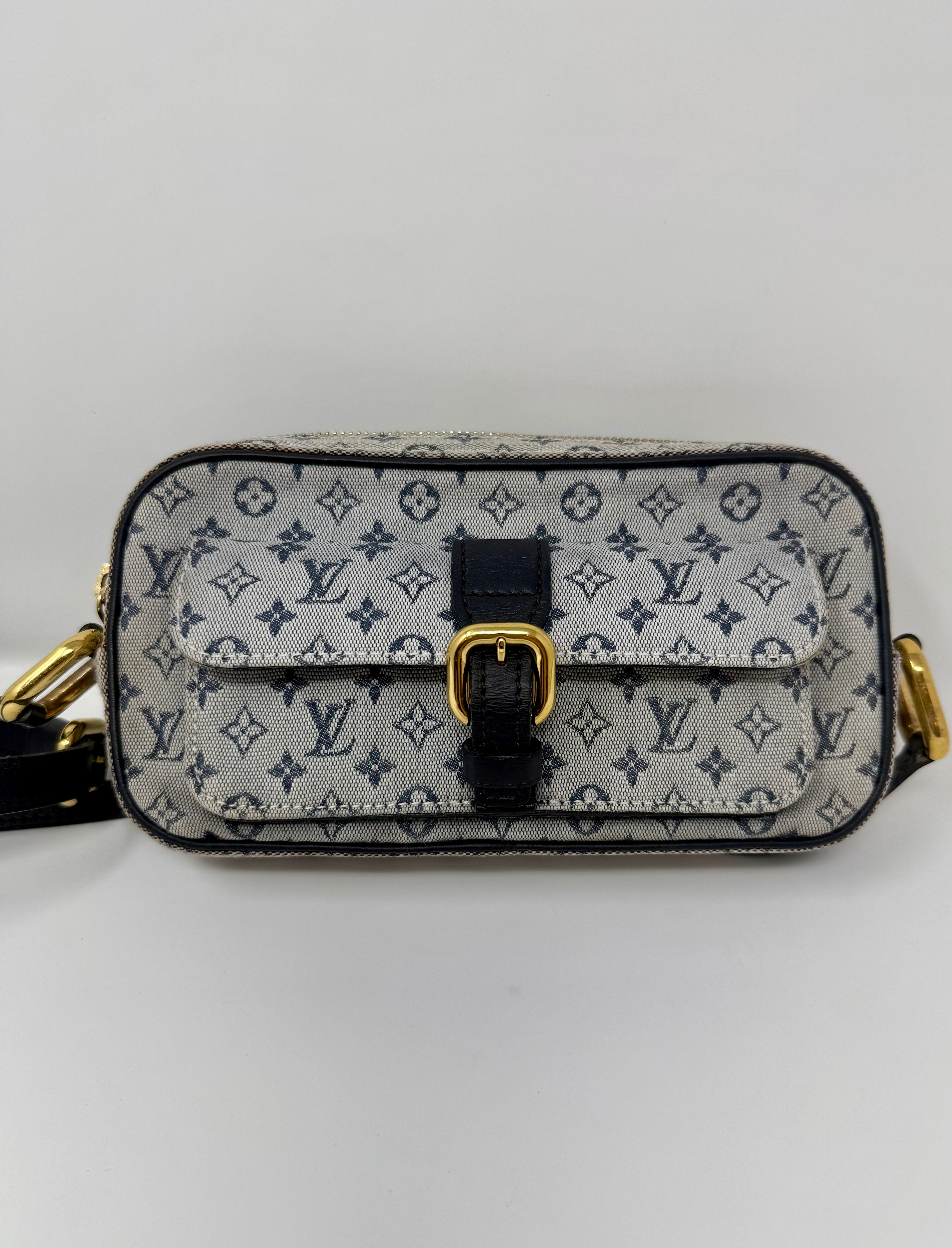 Louis Vuitton Mini Lin Juliette Shoulder Bag, Vintage 2001, Blue Monogram Canvas