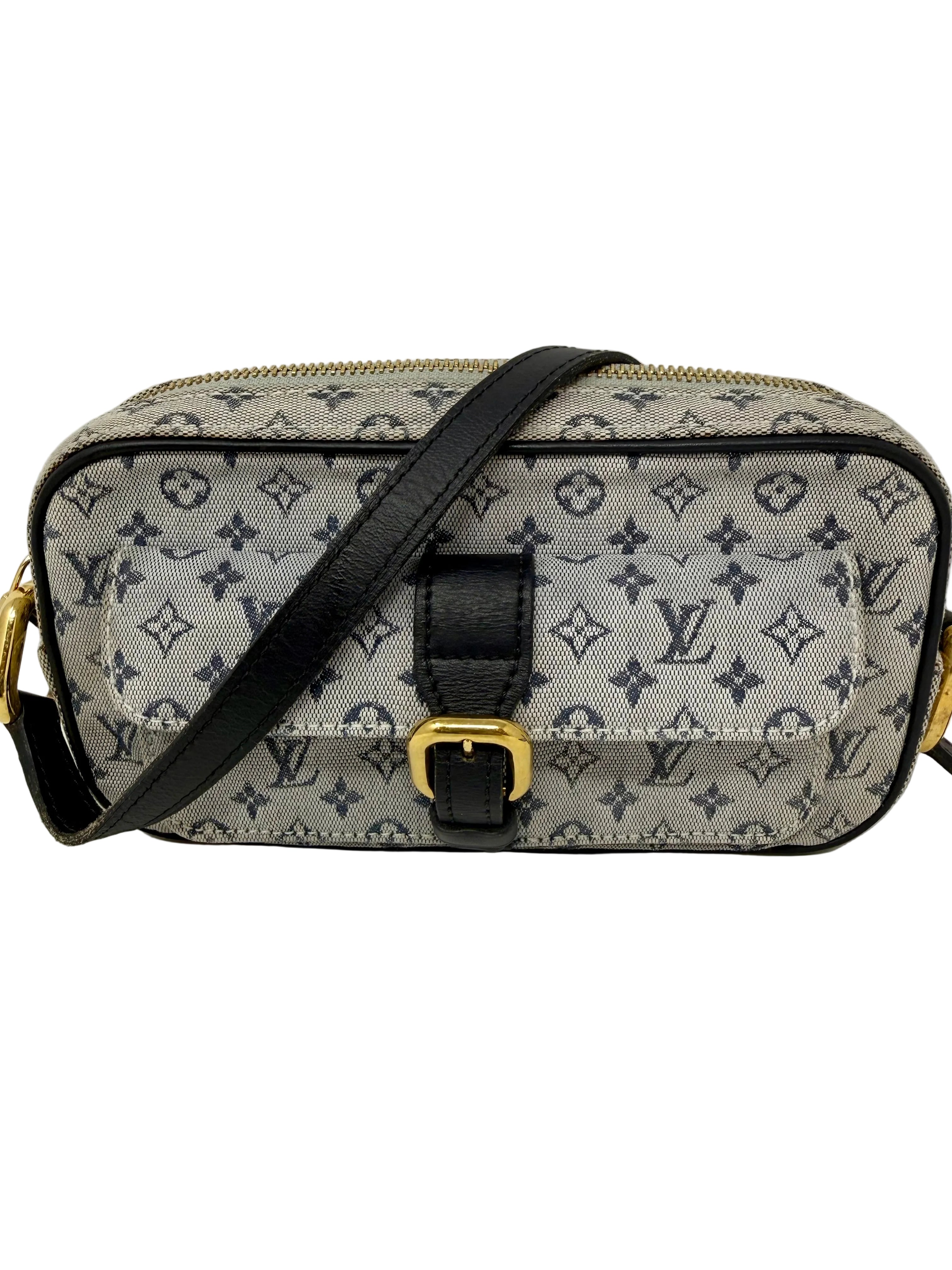 Louis Vuitton Mini Lin Juliette Shoulder Bag, Vintage 2001, Blue Monogram Canvas