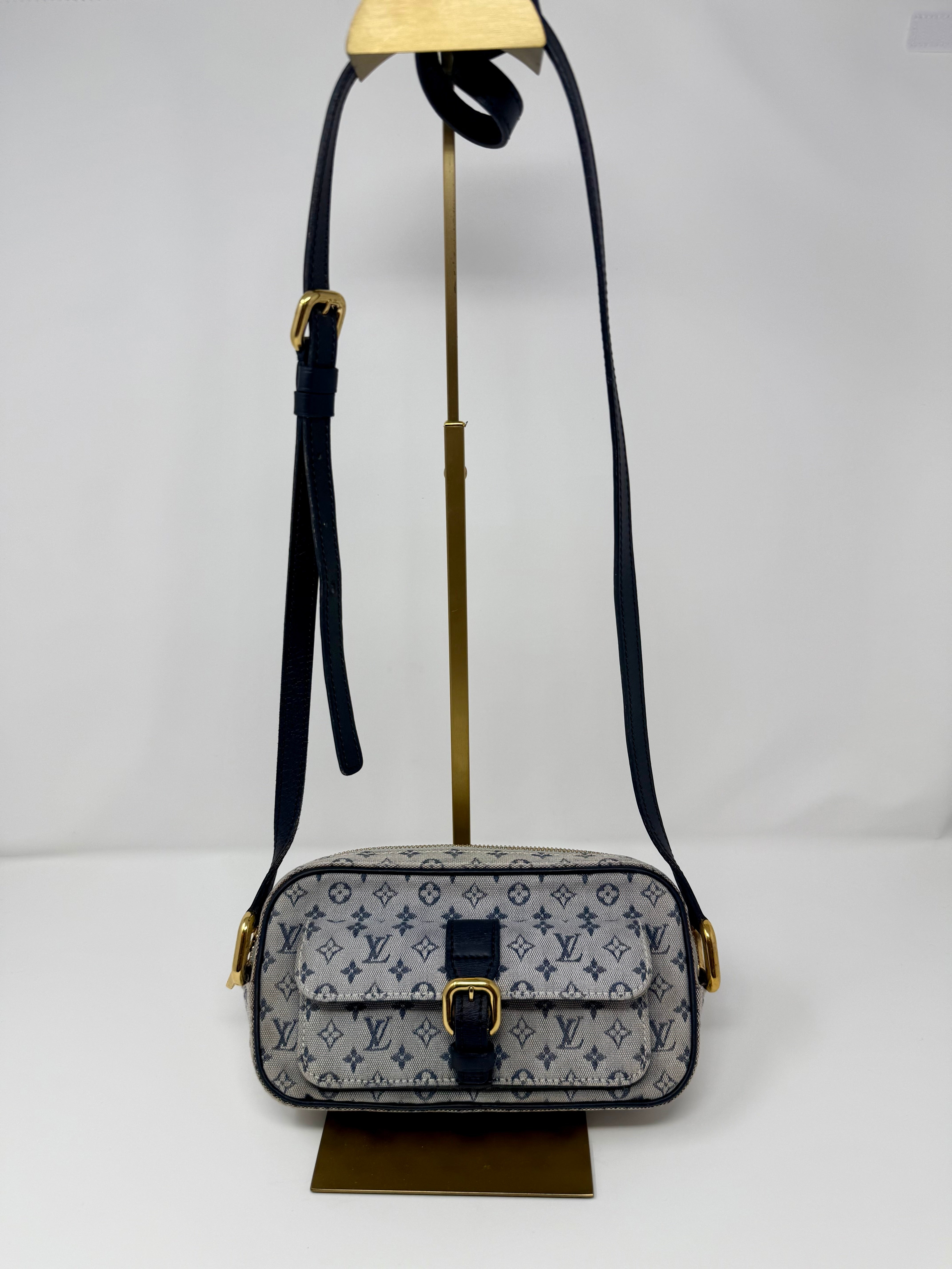 Louis Vuitton Mini Lin Juliette Shoulder Bag, Vintage 2001, Blue Monogram Canvas