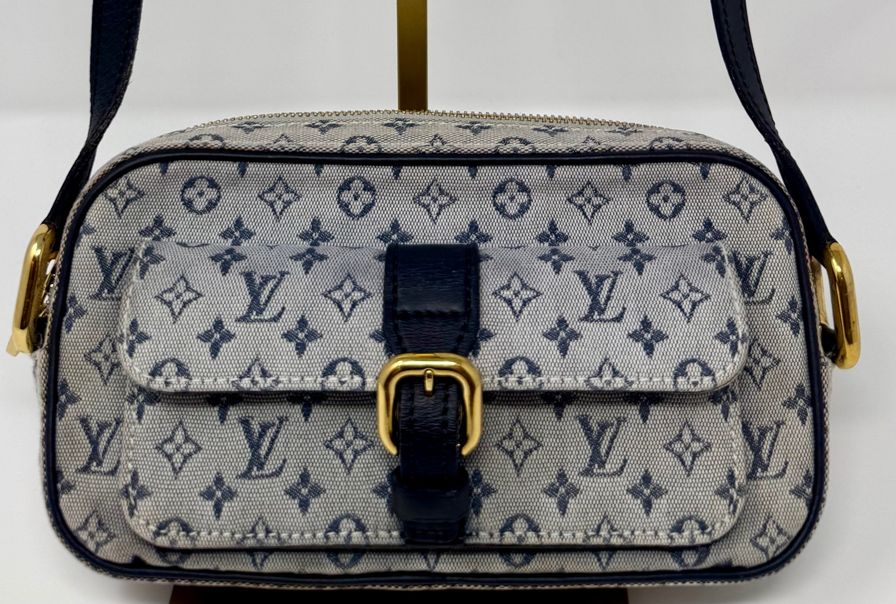 Louis Vuitton Mini Lin Juliette Shoulder Bag, Vintage 2001, Blue Monogram Canvas
