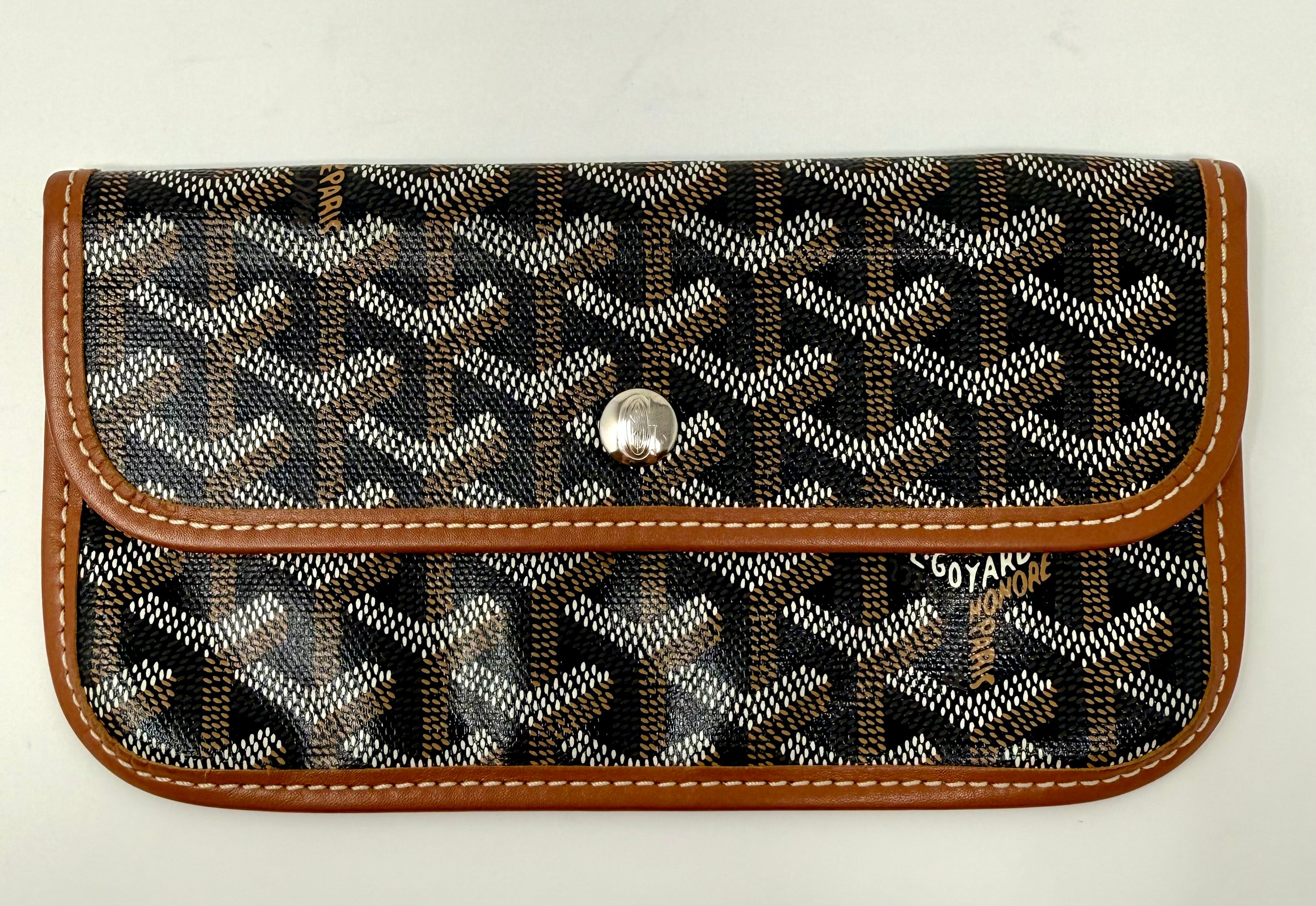 Goyard St. Louis PM Tote – Black Gold with Attached Pouch