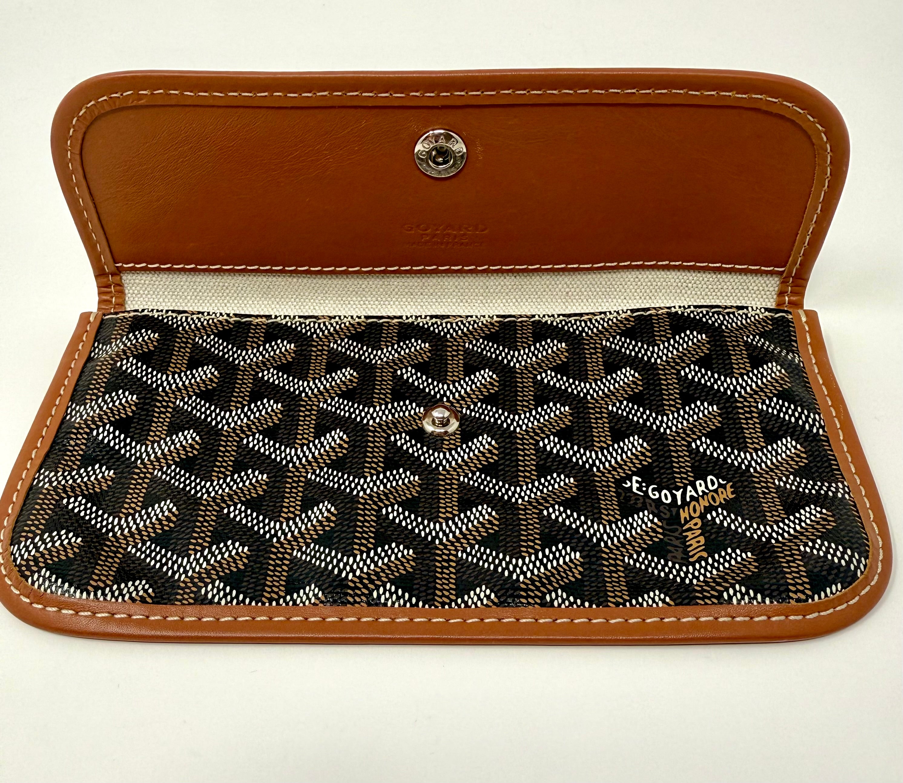 Goyard St. Louis PM Tote – Black Gold with Attached Pouch