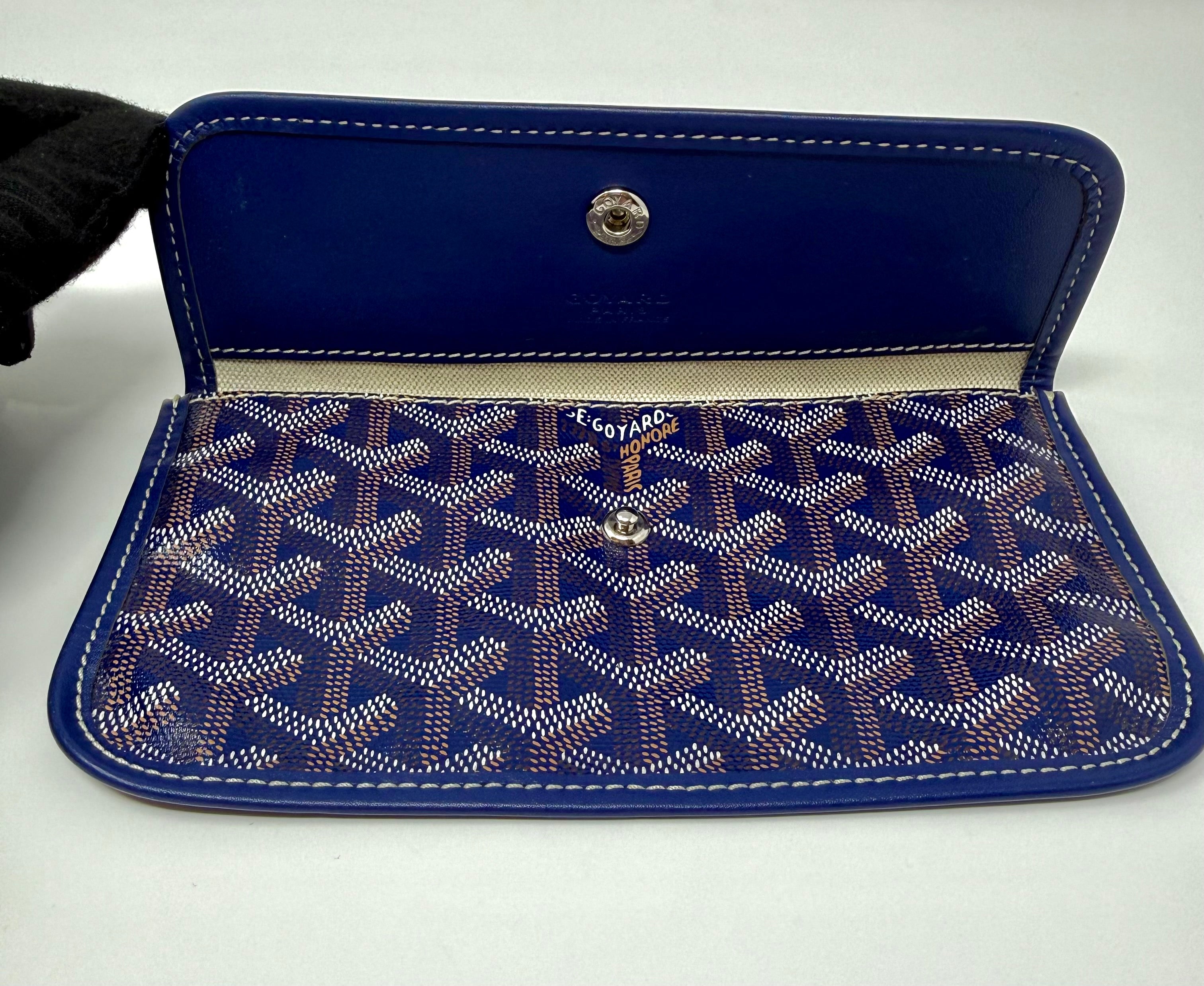 Goyard Saint Louis PM Tote – Navy Bleu Marine with attached pouch