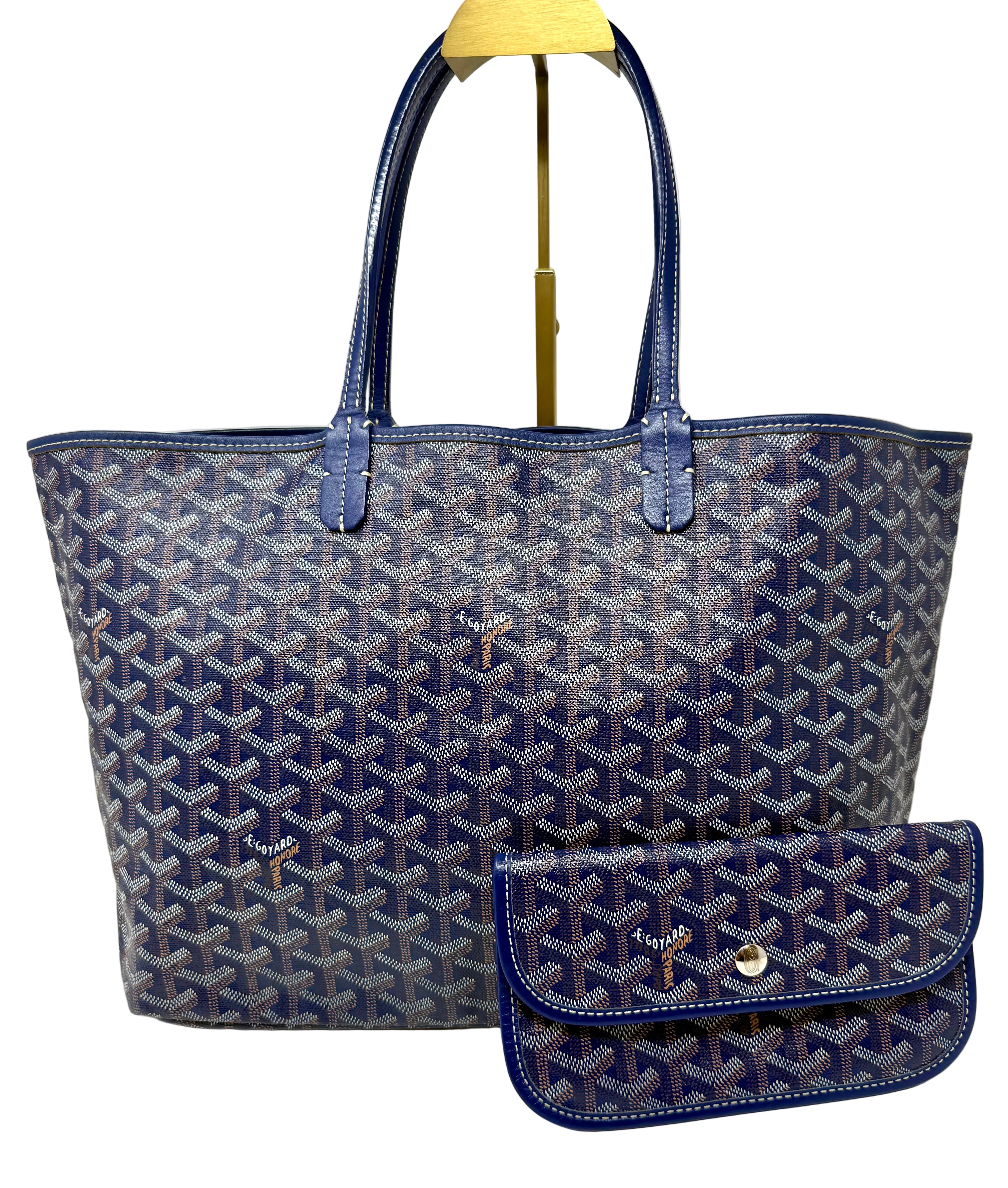 Goyard Saint Louis PM Tote -  Navy Bleu Marine with Pouch
