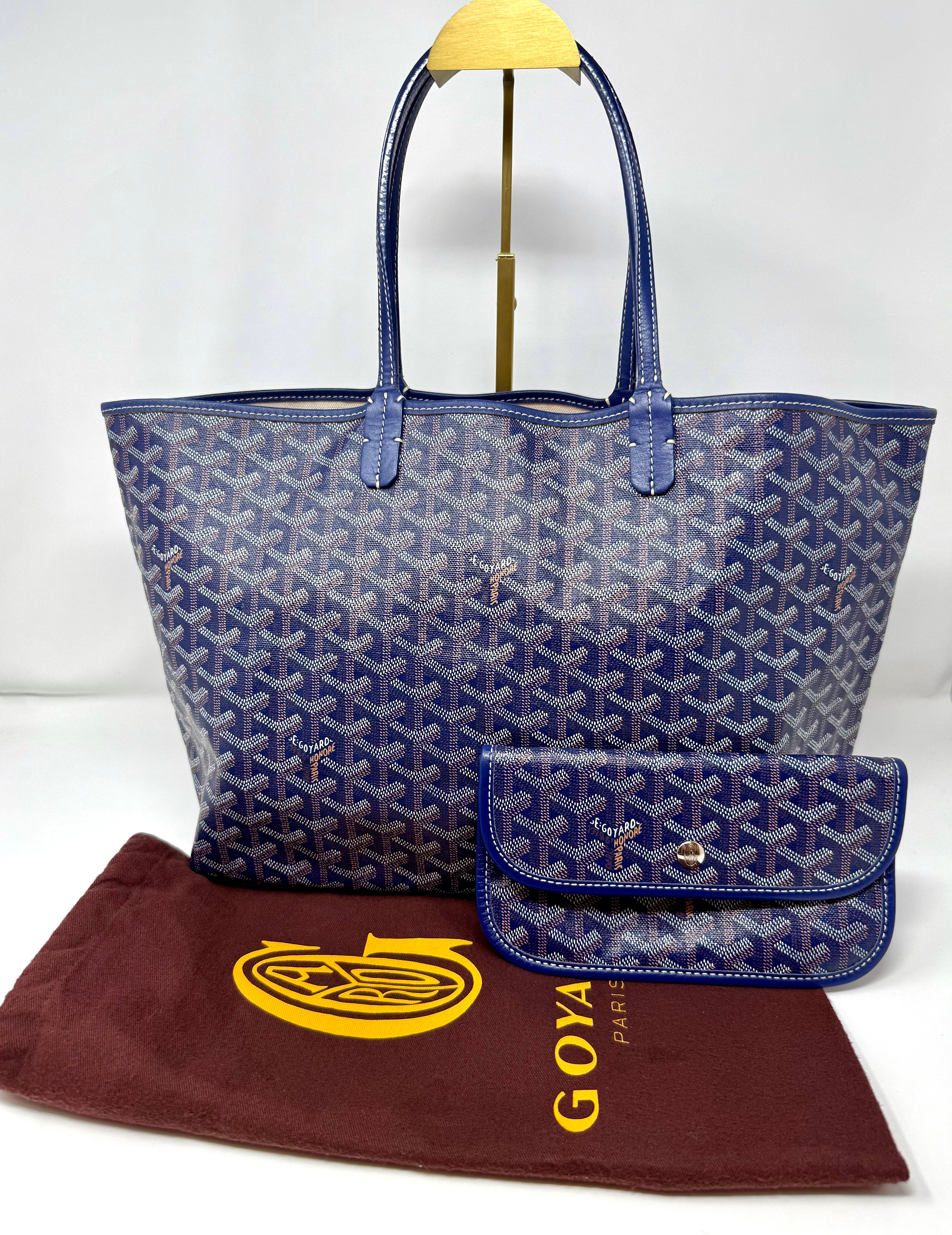 Goyard Saint Louis PM Tote -  Navy Bleu Marine with Pouch