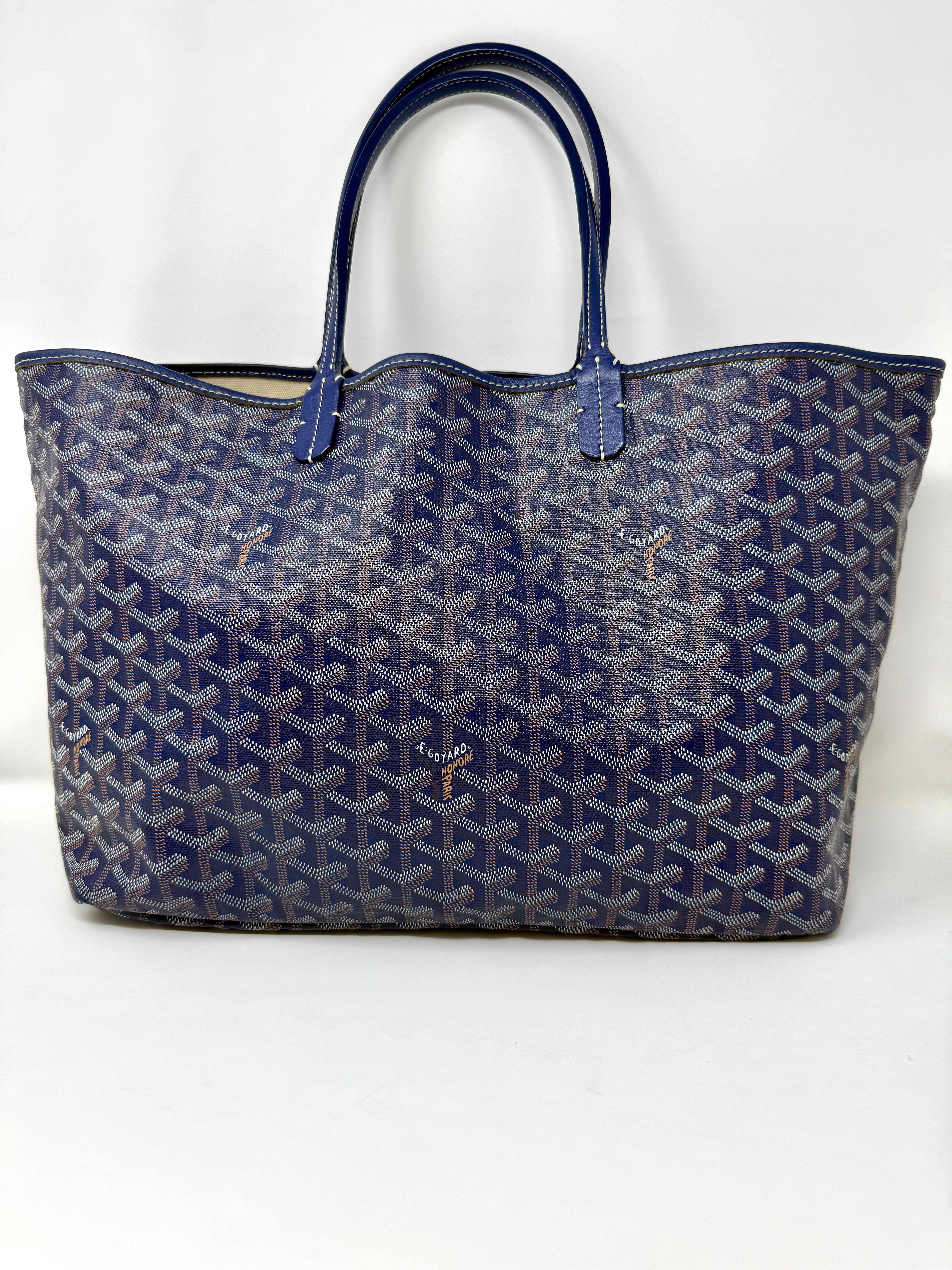 Goyard Saint Louis PM Tote -  Navy Bleu Marine with Pouch