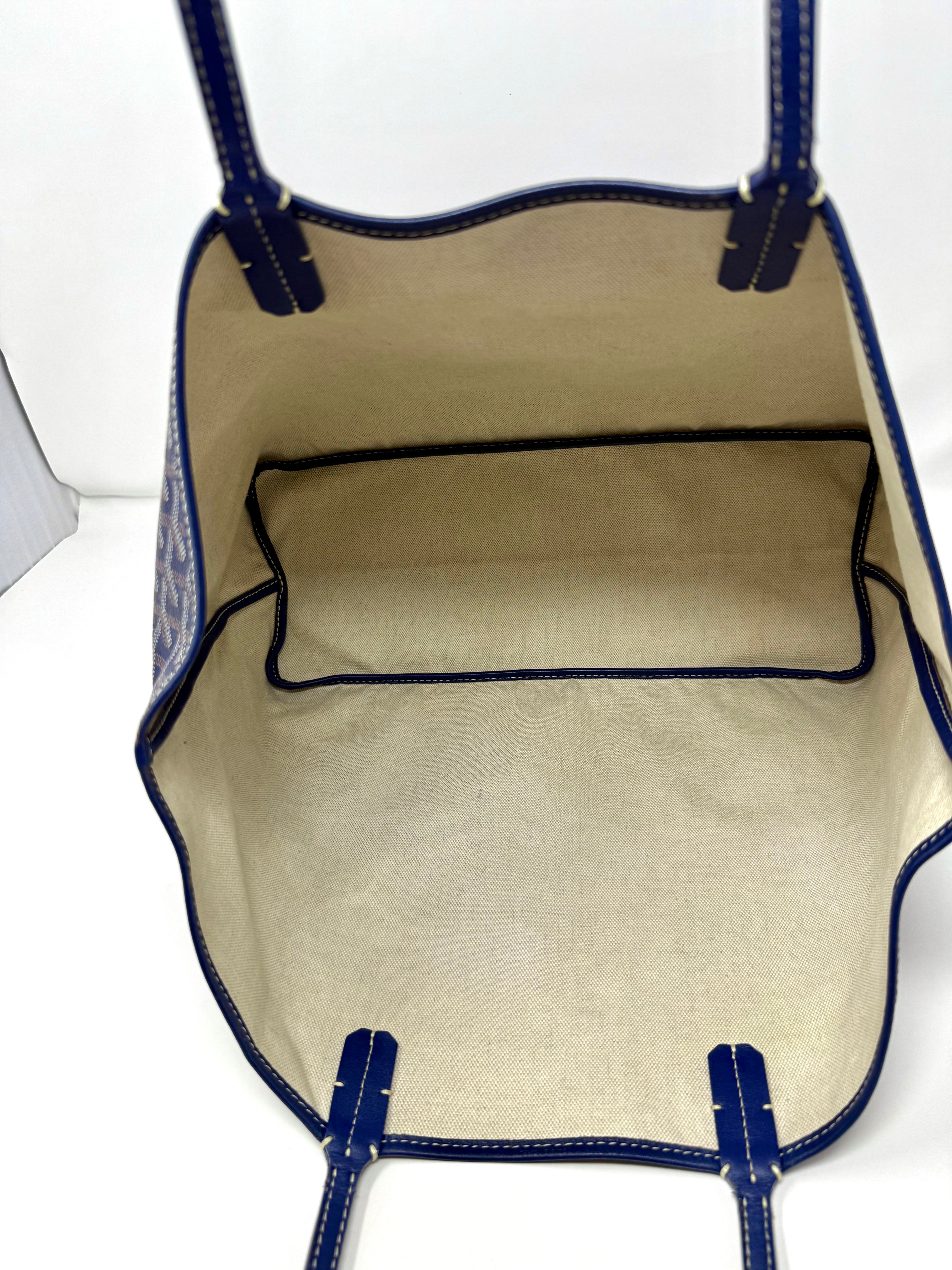 Goyard Saint Louis PM Tote -  Navy Bleu Marine with Pouch