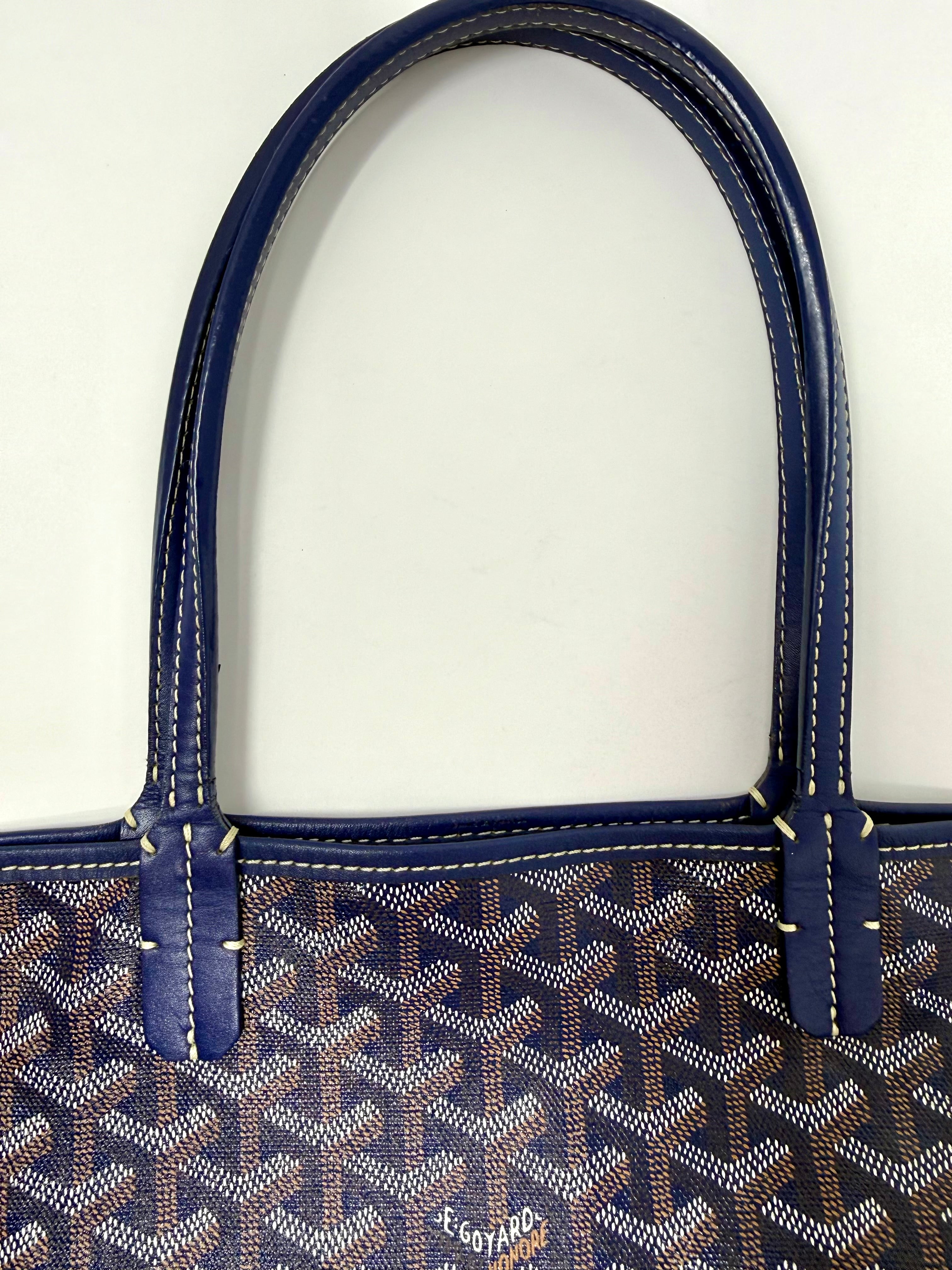 Goyard Saint Louis PM Tote -  Navy Bleu Marine with Pouch