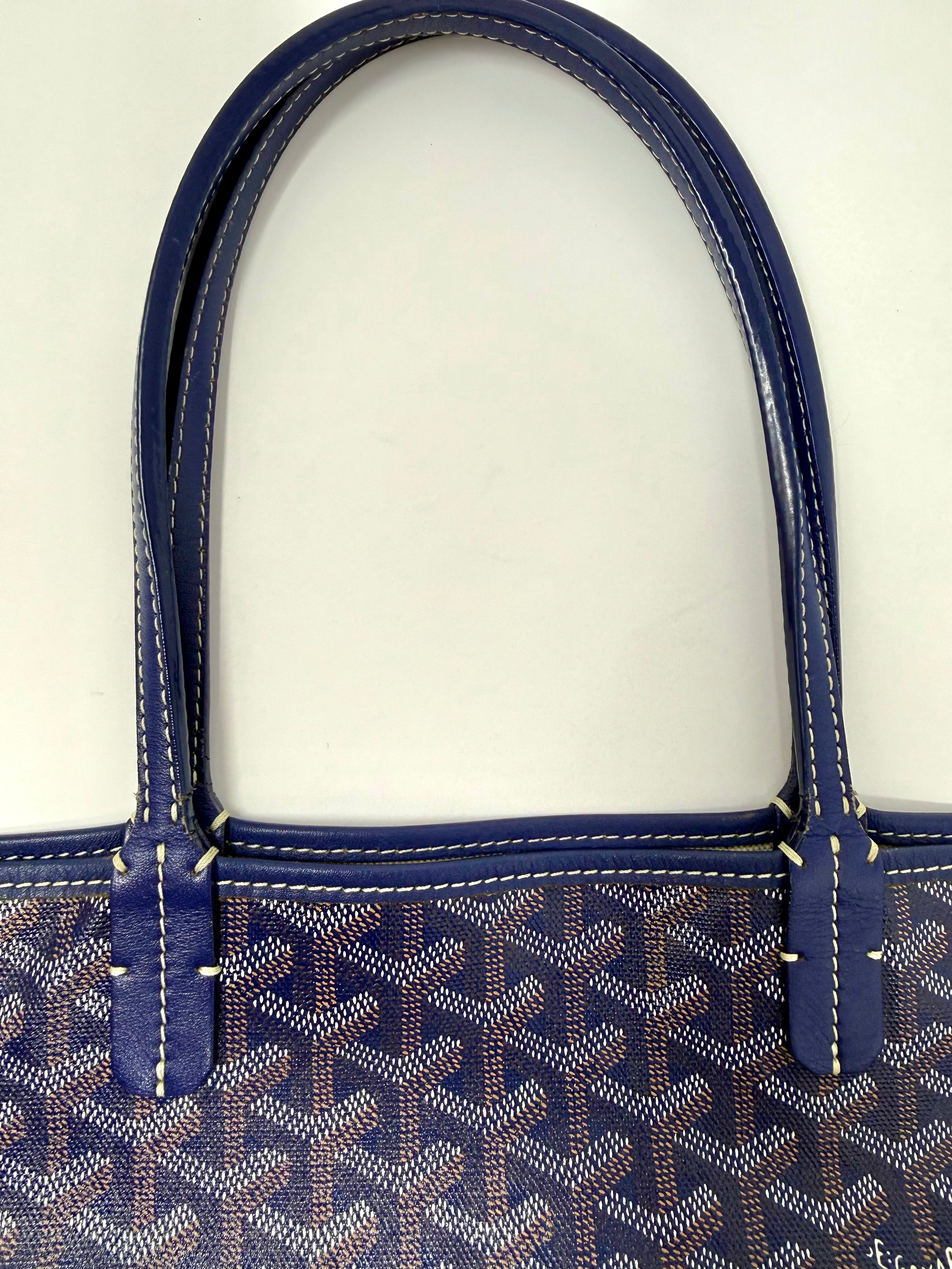 Goyard Saint Louis PM Tote -  Navy Bleu Marine with Pouch