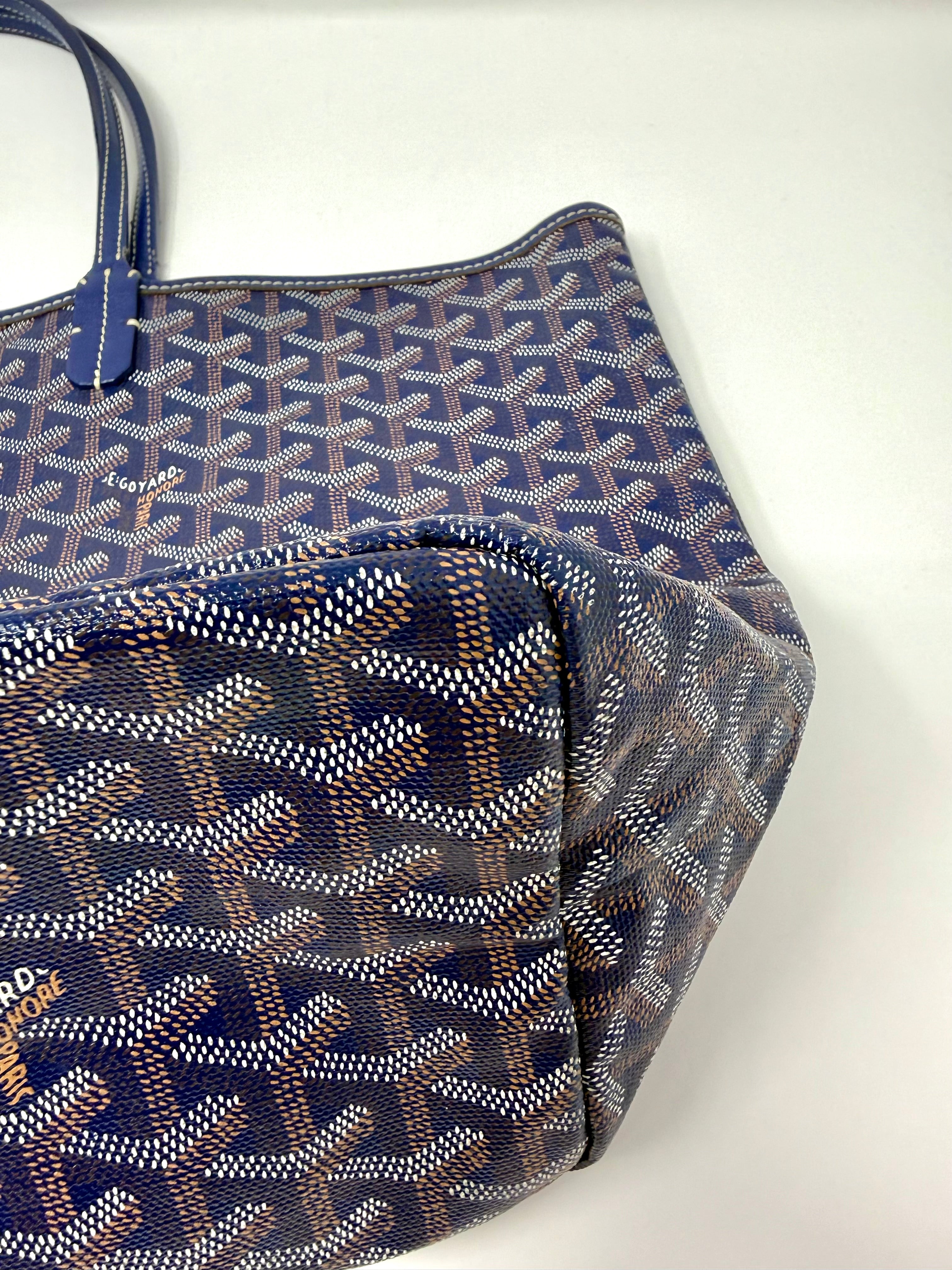 Goyard Saint Louis PM Tote -  Navy Bleu Marine with Pouch