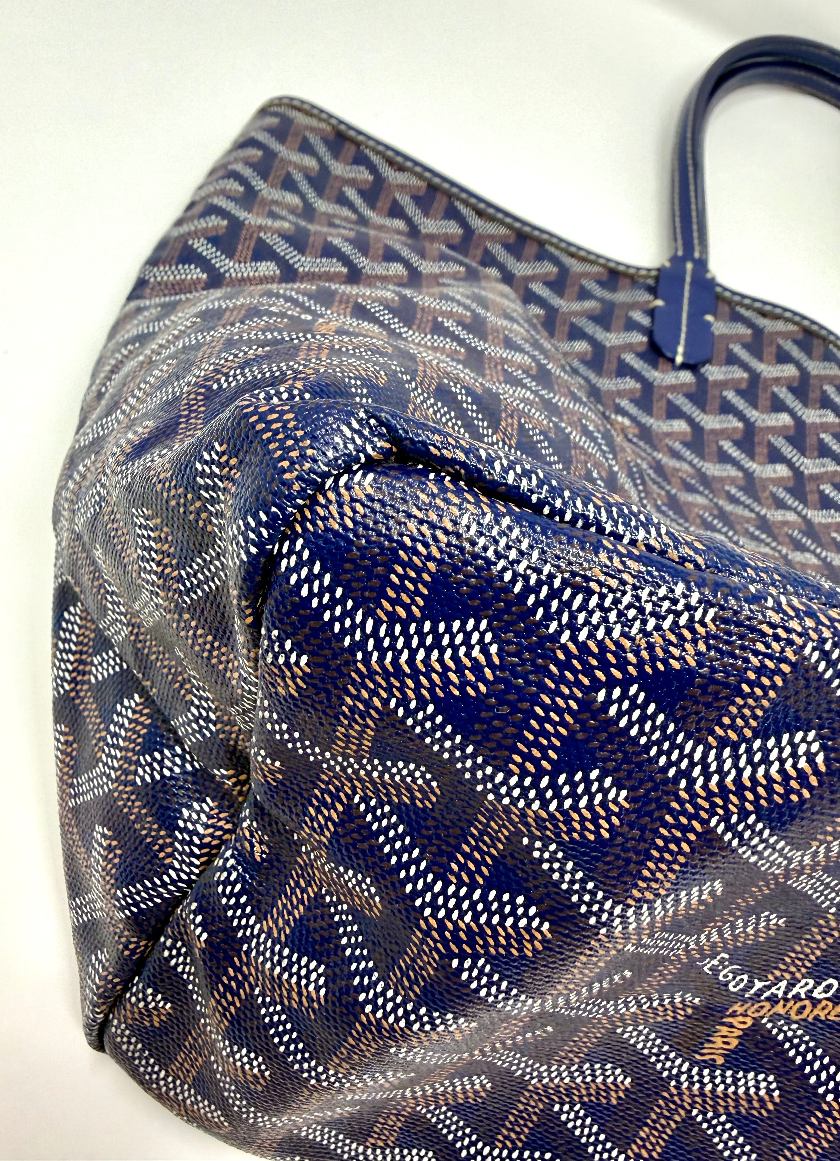 Goyard Saint Louis PM Tote -  Navy Bleu Marine with Pouch