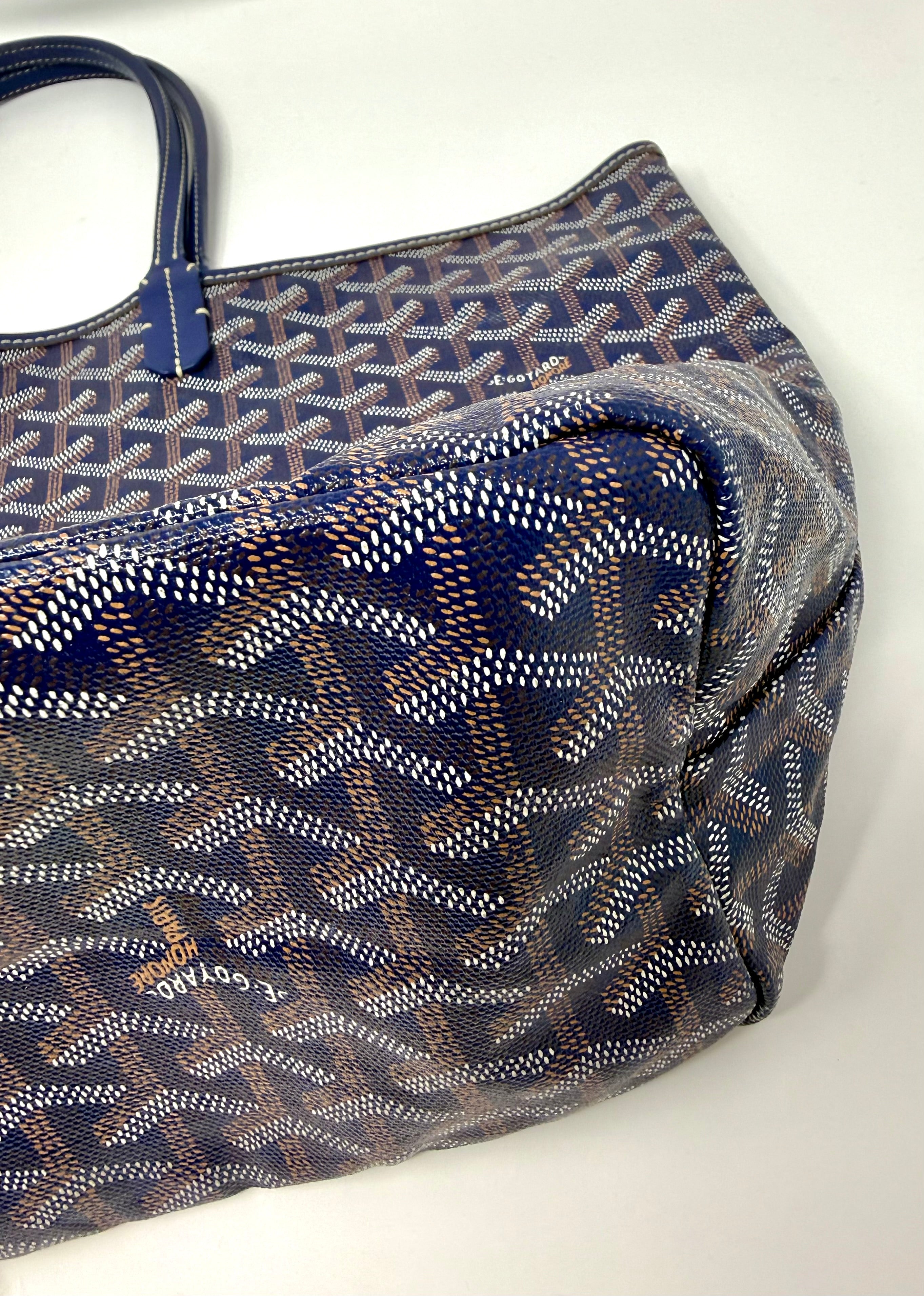 Goyard Saint Louis PM Tote -  Navy Bleu Marine with Pouch