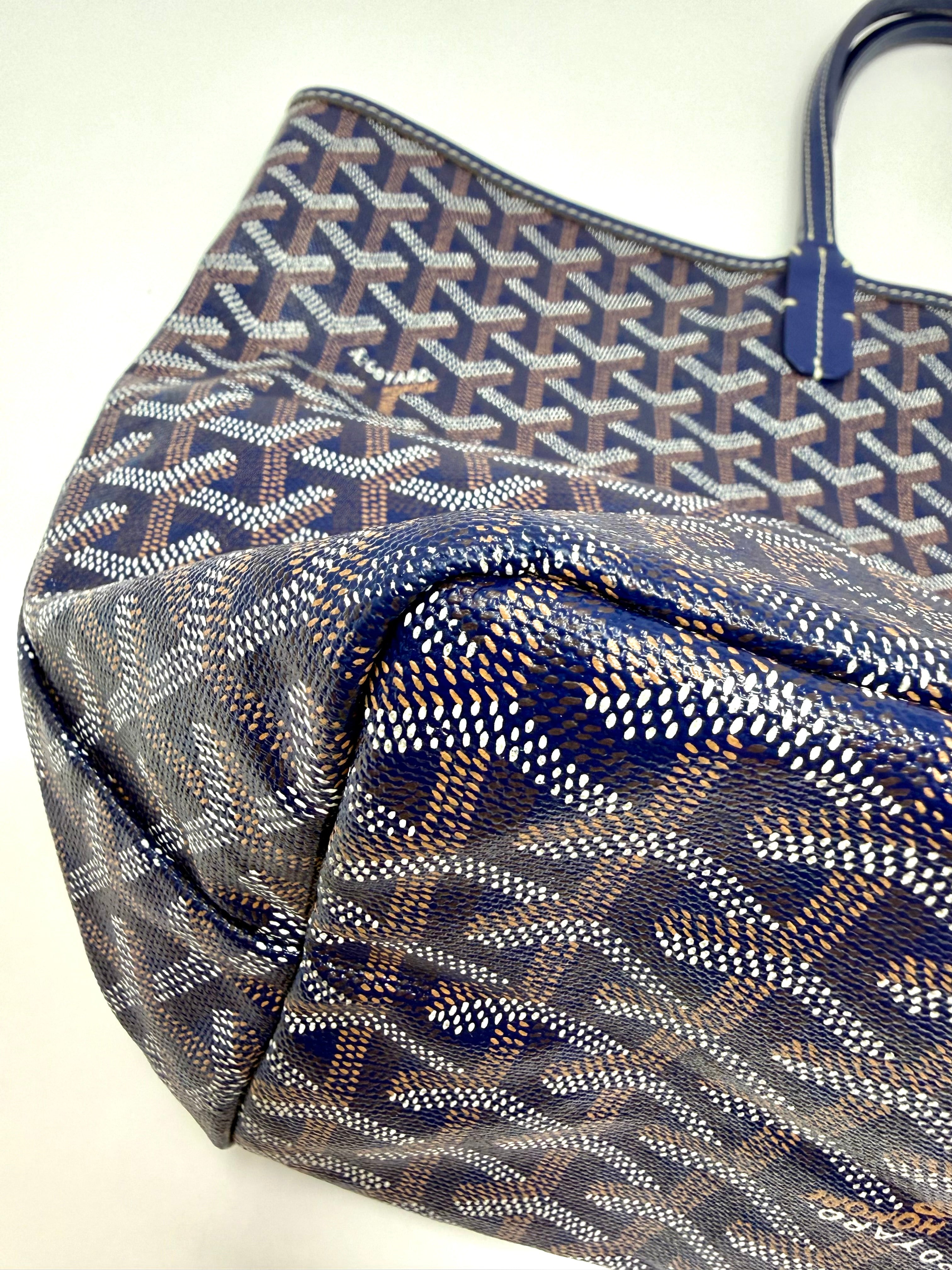 Goyard Saint Louis PM Tote -  Navy Bleu Marine with Pouch