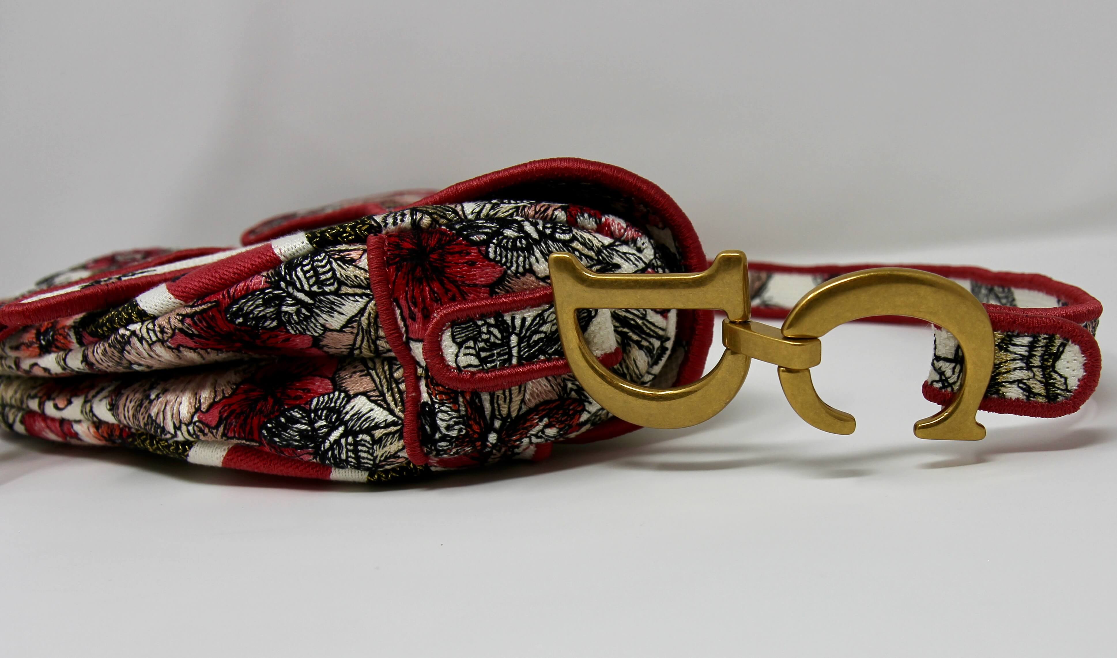 Christian Dior - Medium Saddle Bag – Multicolor Butterfly Embroidery