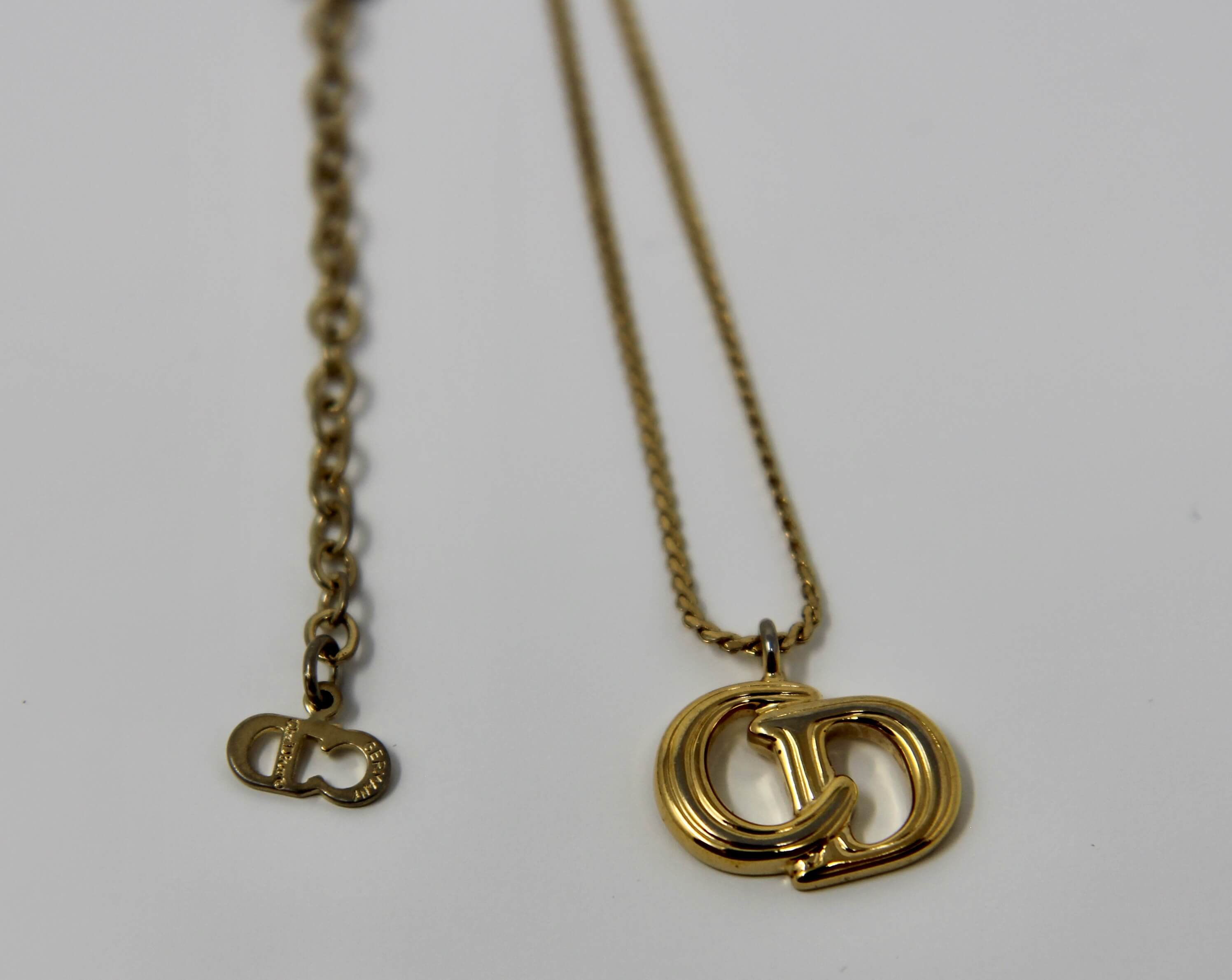 Christian Dior - Vintage “CD” Logo Necklace
