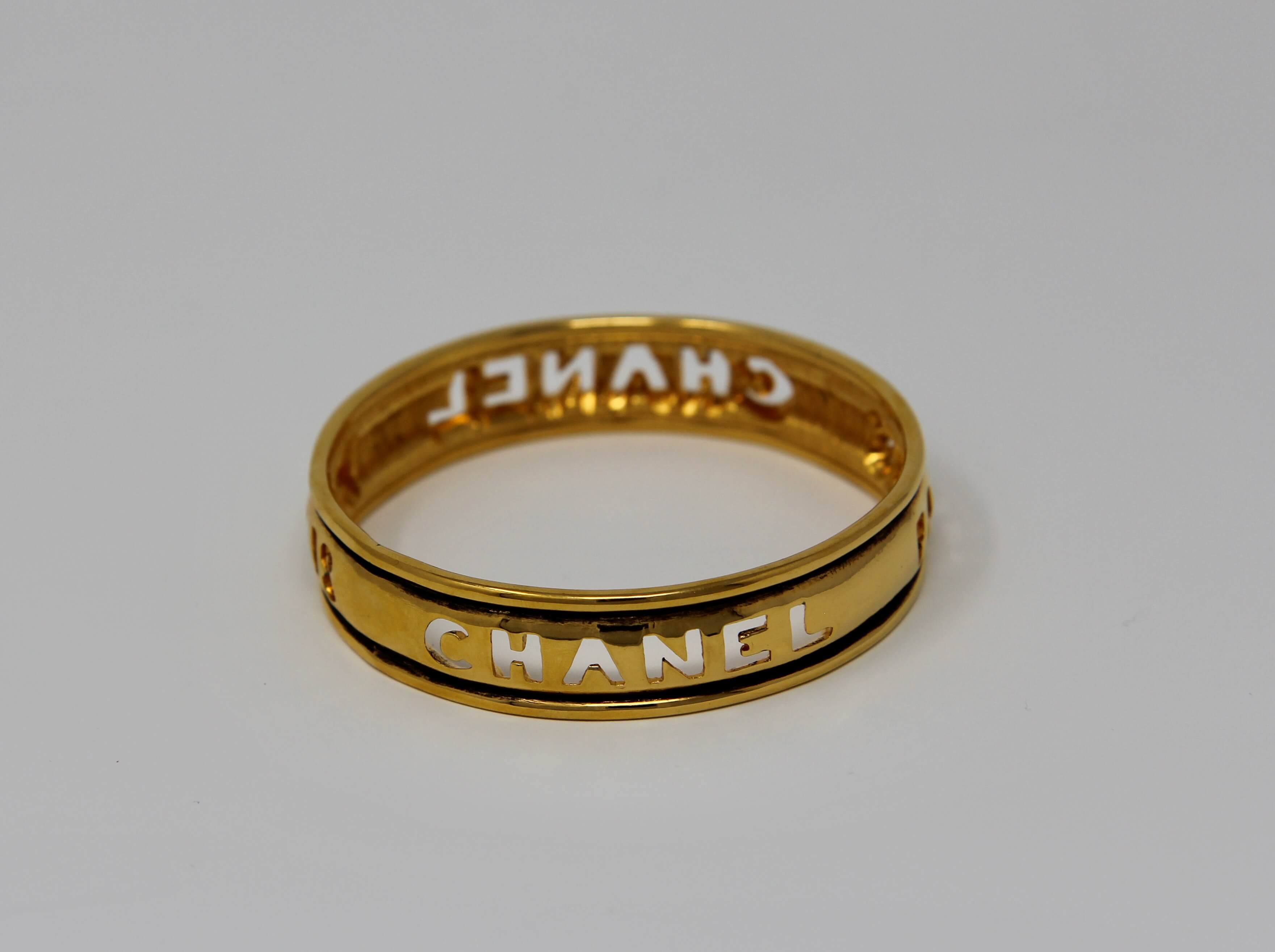 Chanel – Vintage Logo Cuff Bracelet