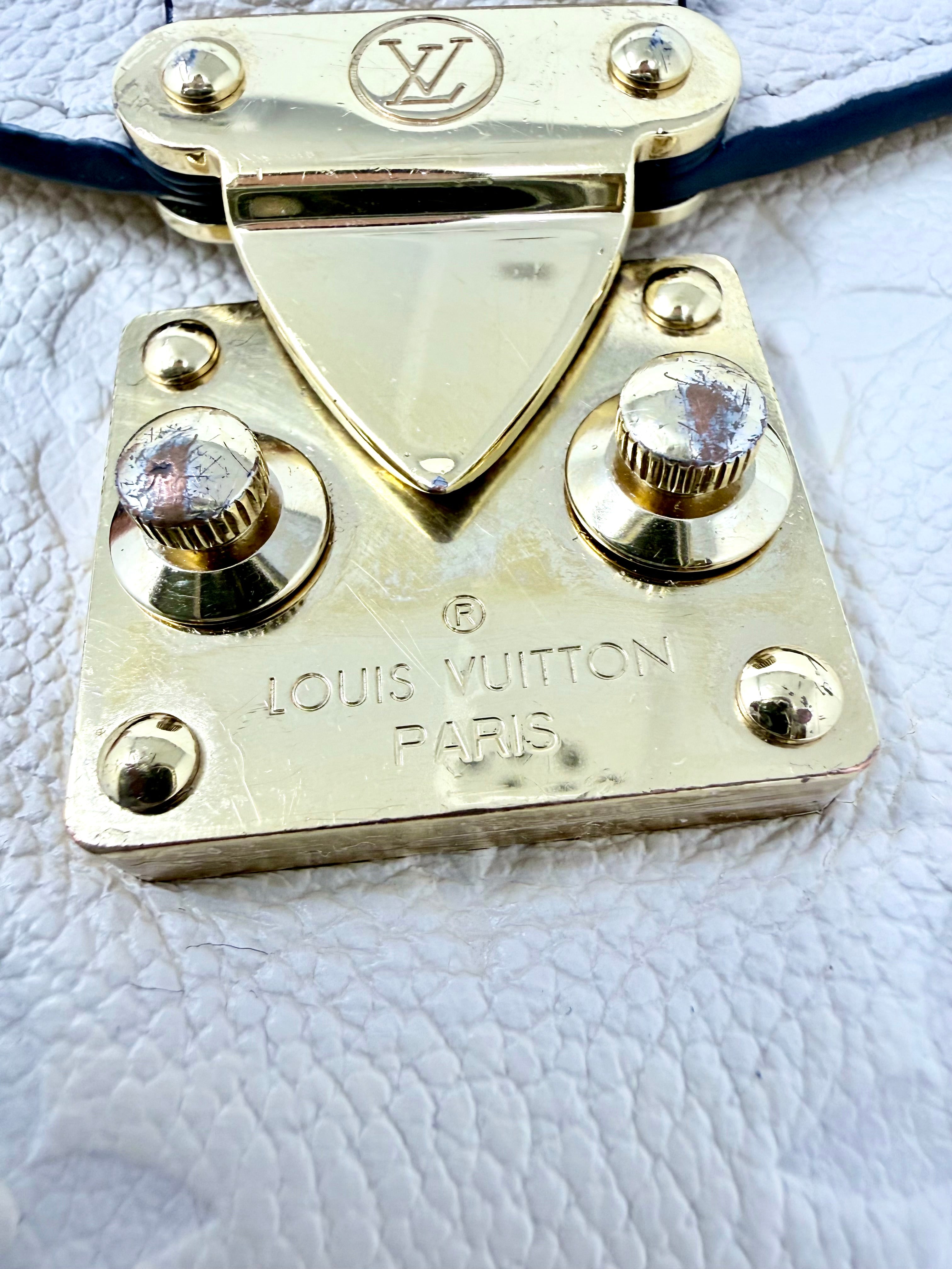 Louis Vuitton East West Pochette Métis – Monogram Empreinte Leather (Creme Beige) with Gold Hardware