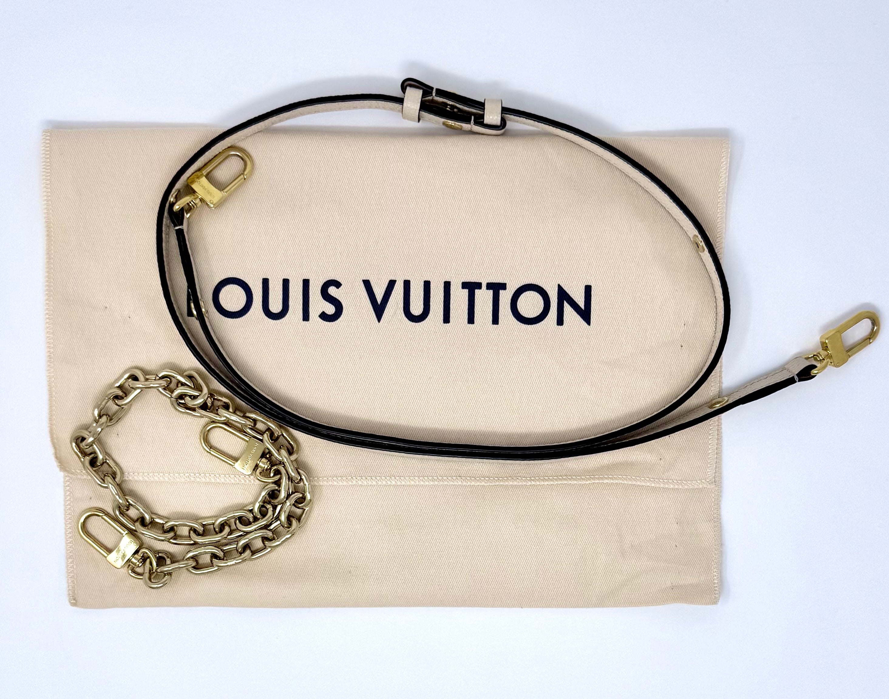 Louis Vuitton East West Pochette Métis – Monogram Empreinte Leather (Creme Beige) with Gold Hardware