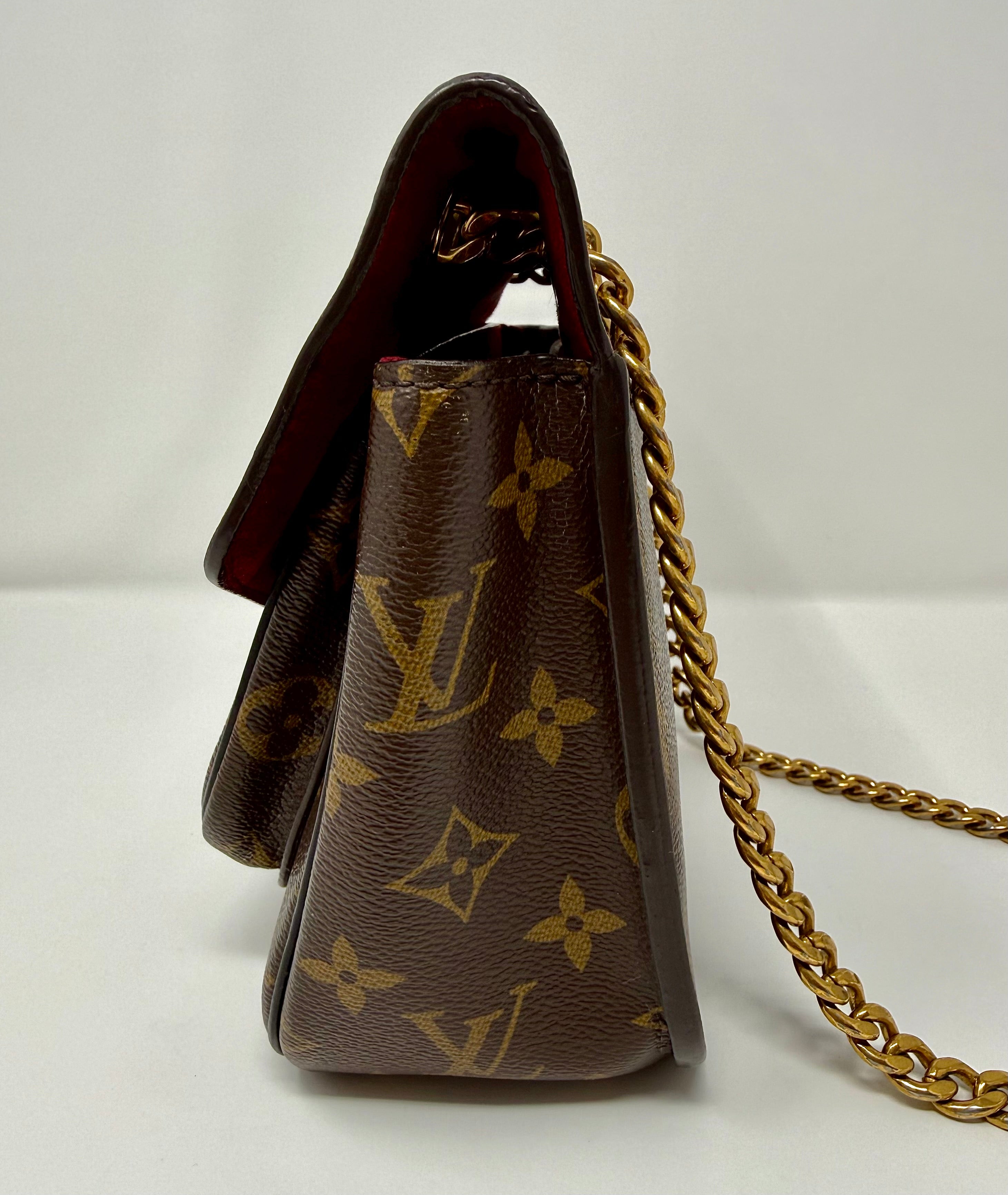 Louis Vuitton Passy – Monogram Canvas, Black Leather Trim, Gold Hardware