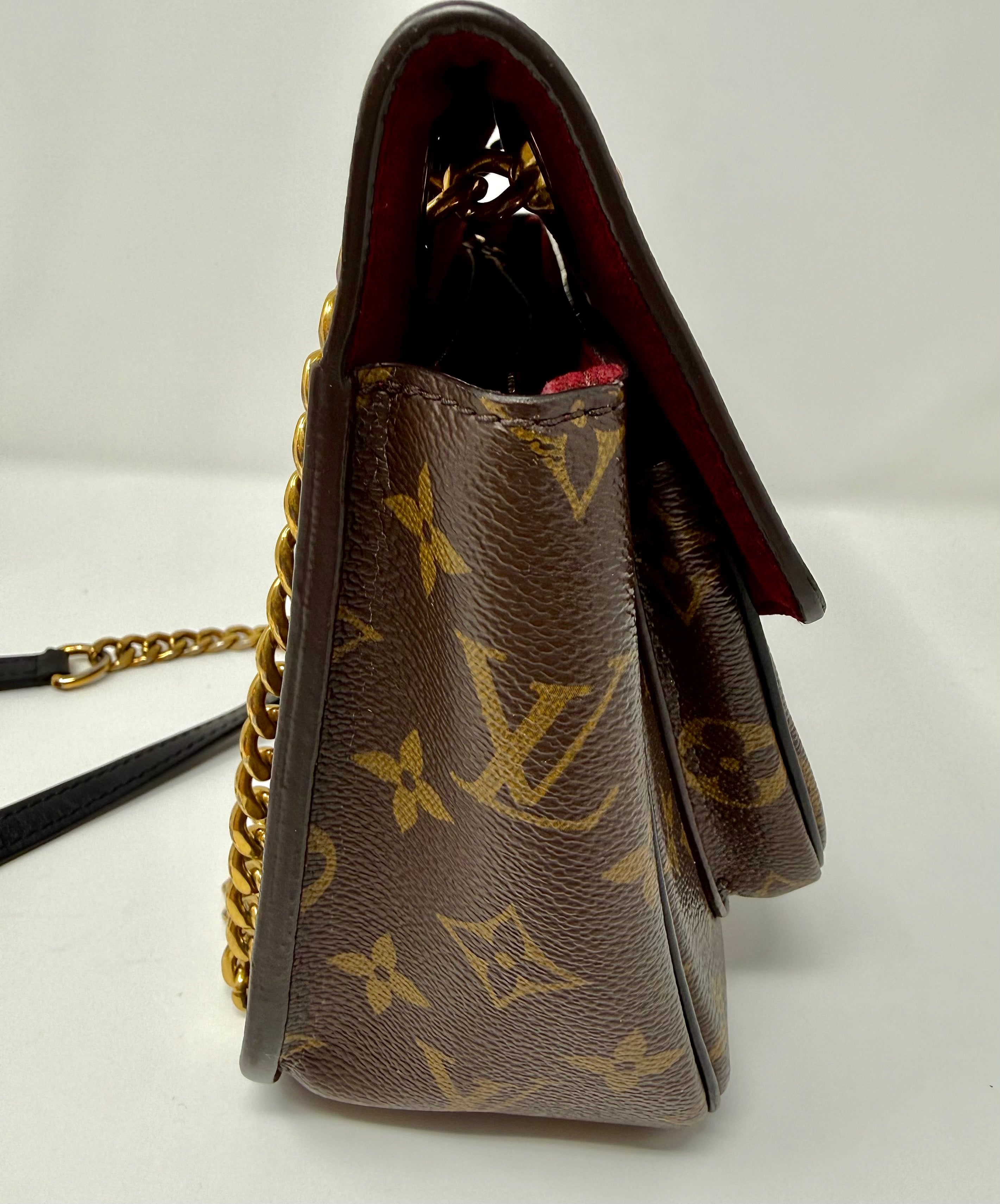 Louis Vuitton Passy – Monogram Canvas, Black Leather Trim, Gold Hardware