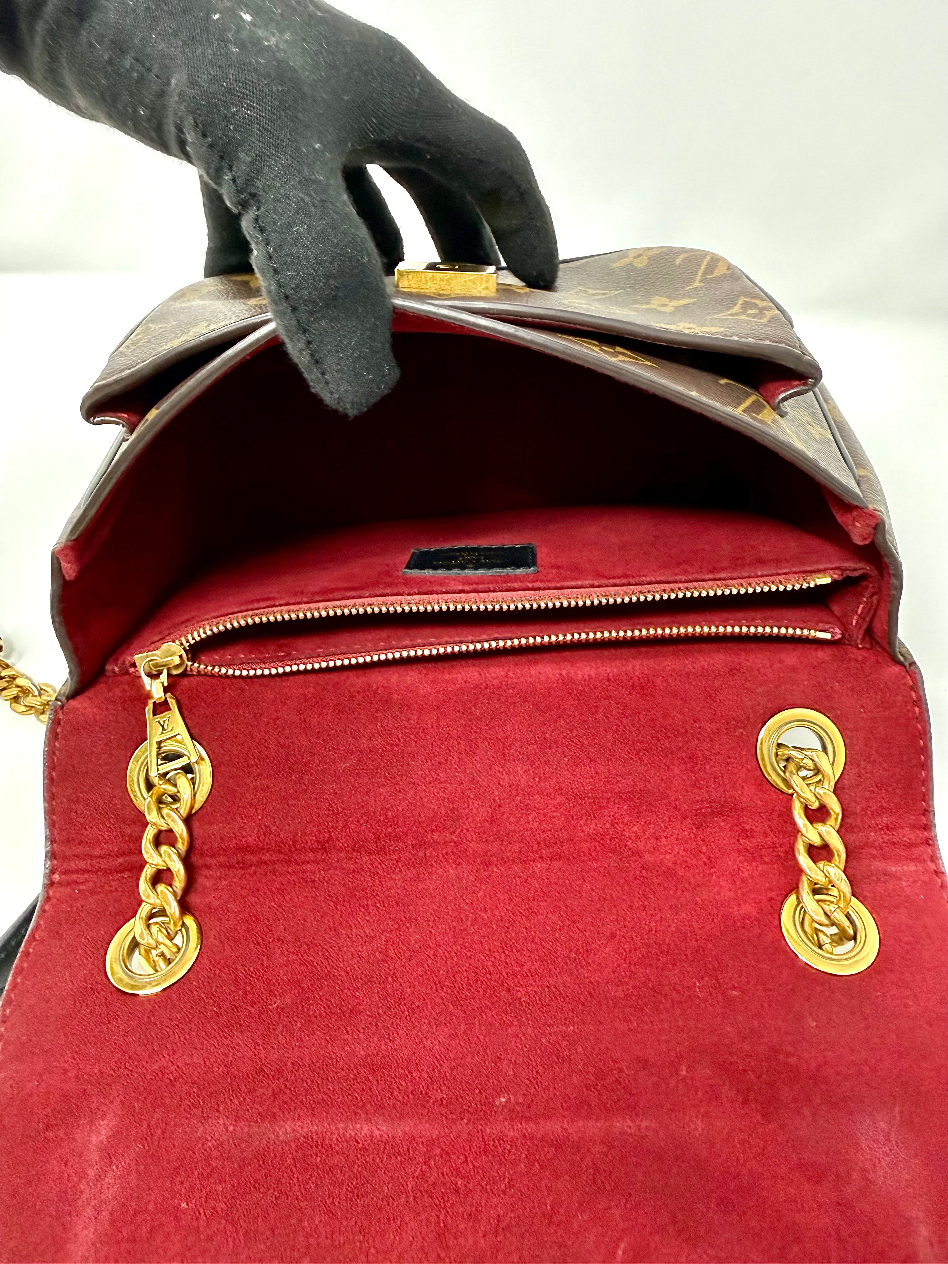 Louis Vuitton Passy – Monogram Canvas, Black Leather Trim, Gold Hardware
