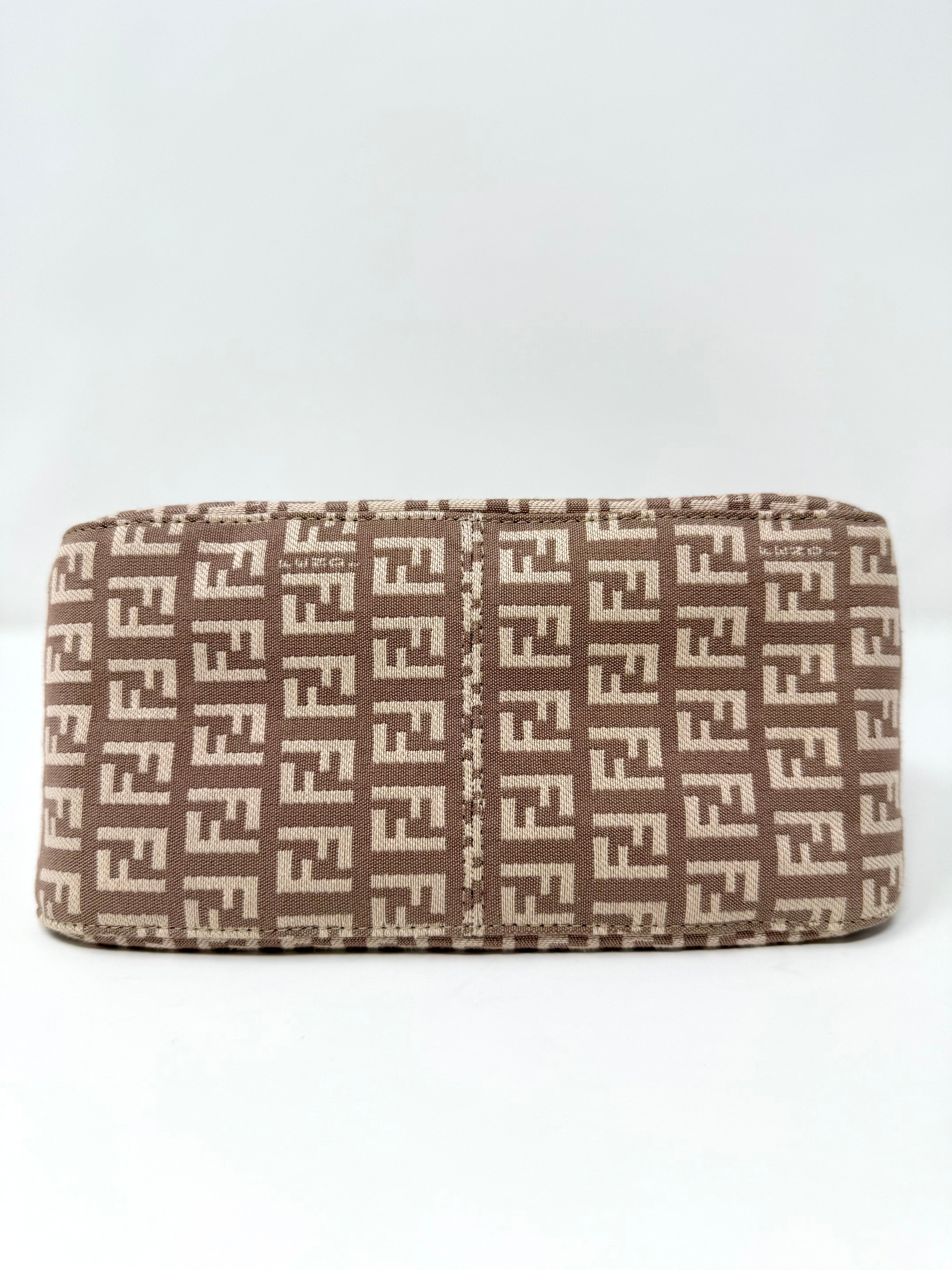 Fendi Mini Mama Baguette, Zucchino FF Canvas, Cipria Pink - Vintage