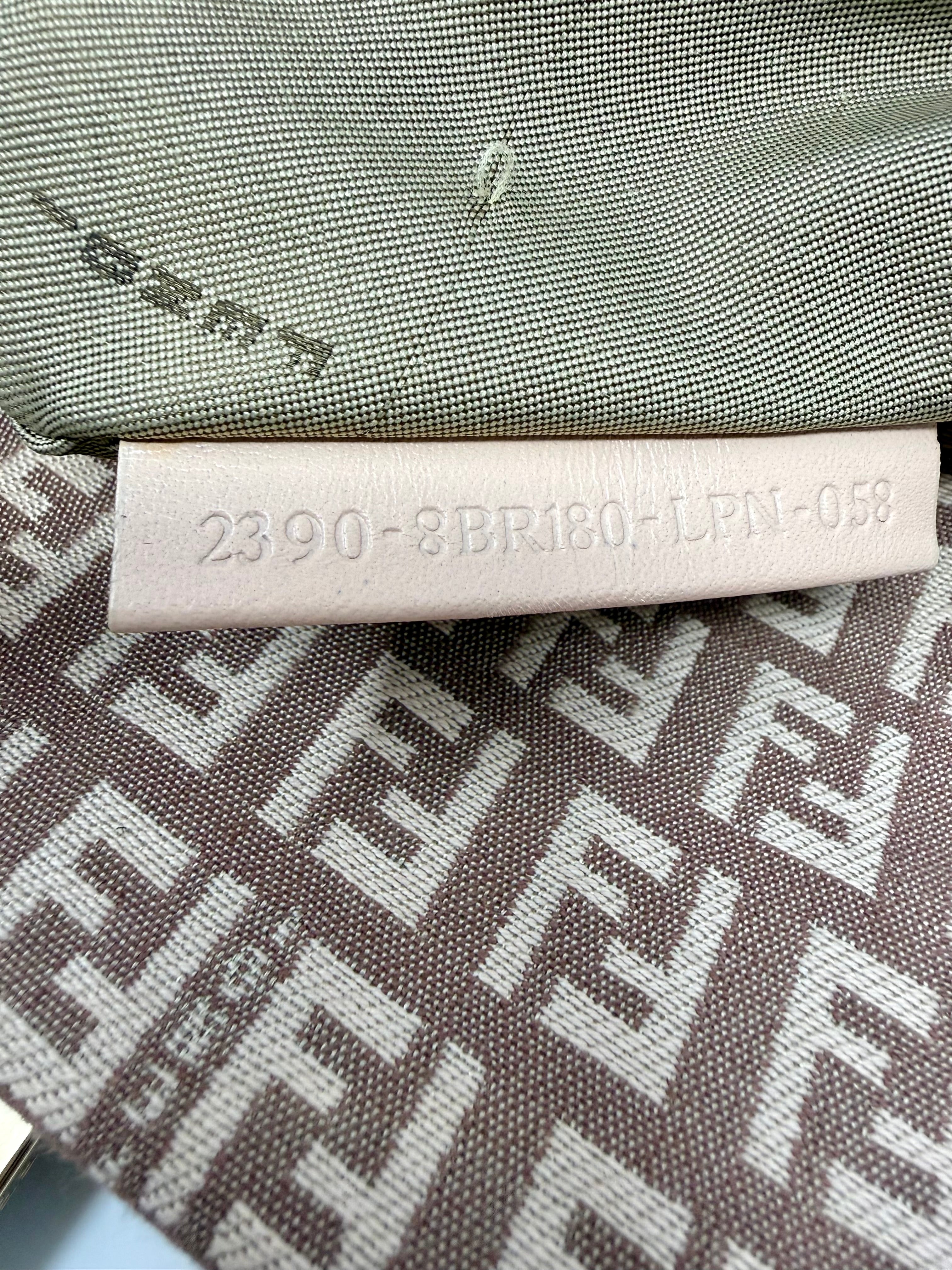 Fendi Mini Mama Baguette, Zucchino FF Canvas, Cipria Pink - Vintage