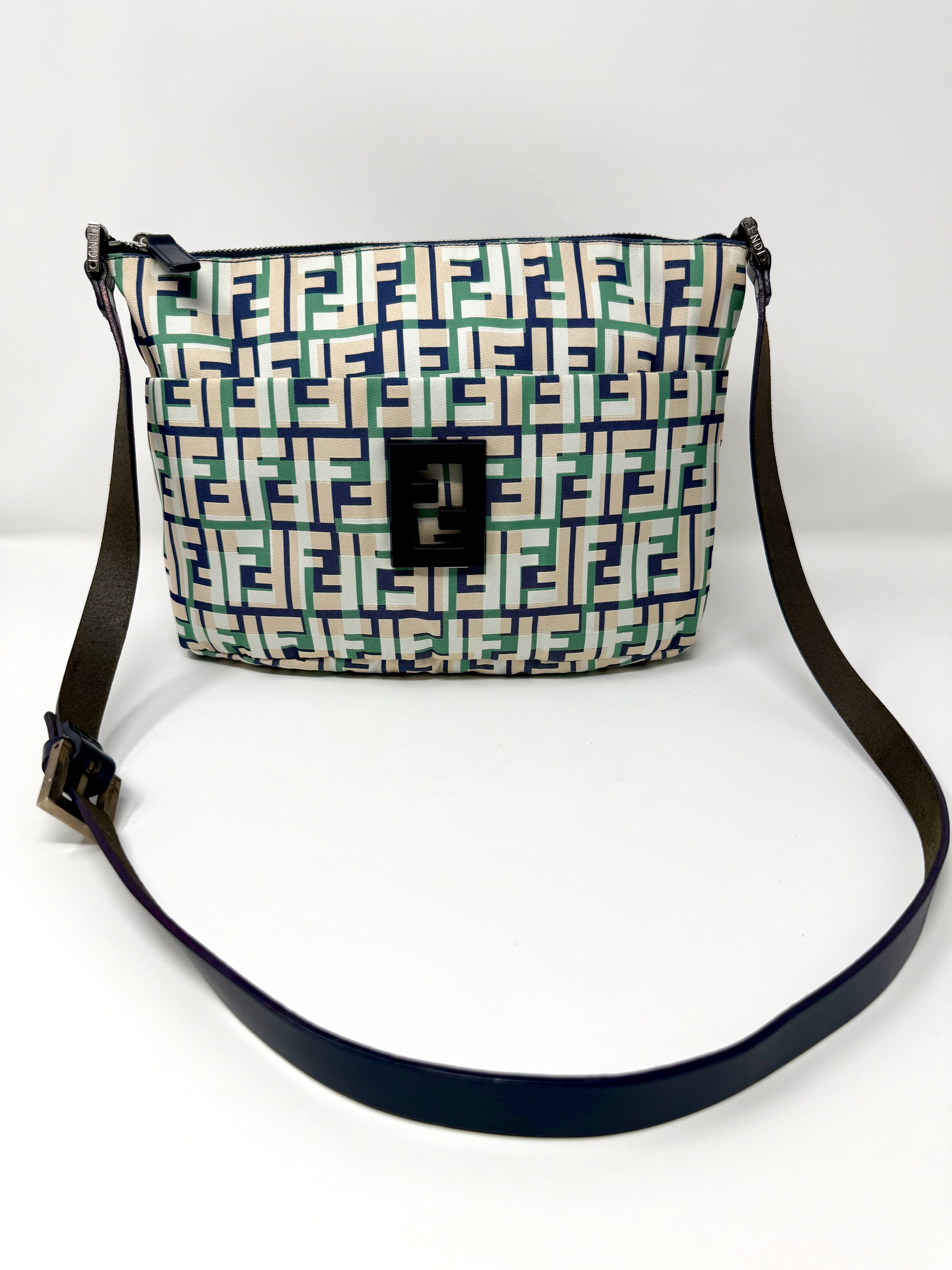 Fendi Multicolor FF Print Canvas Shoulder/ Crossbody Bag, Vintage Y2K