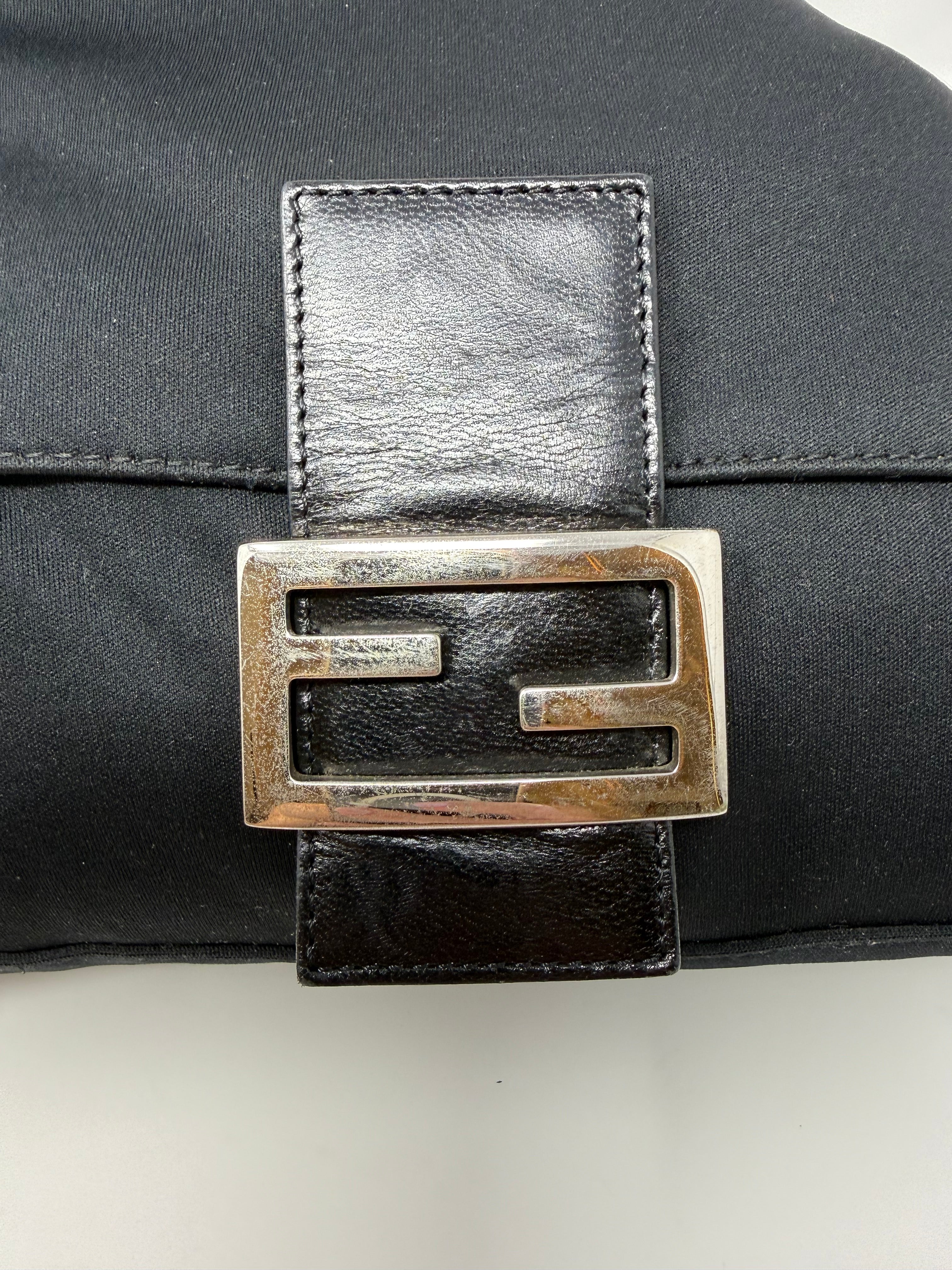 Fendi Neoprene Mama Baguette Shoulder Bag – Black, Vintage Y2K