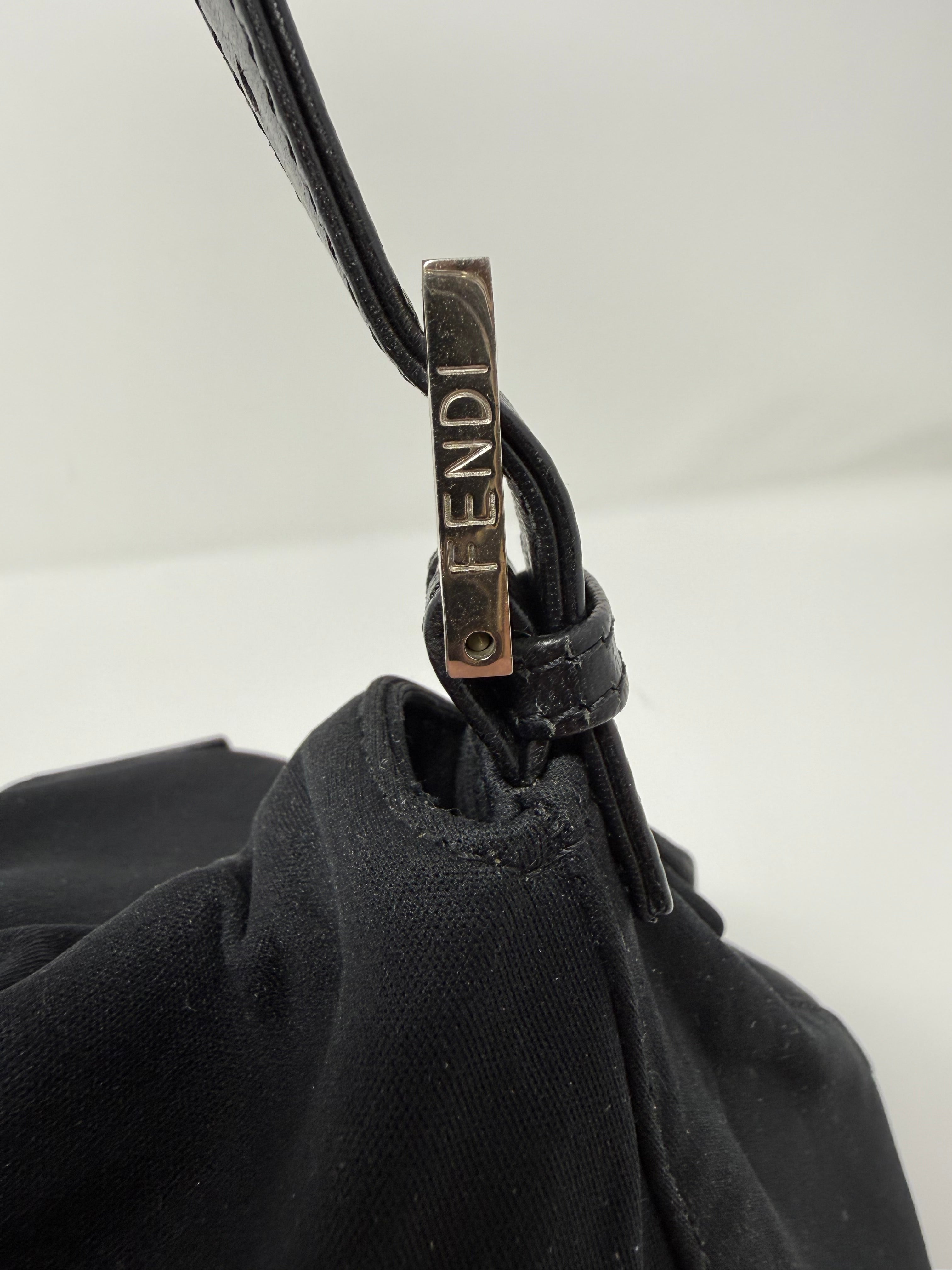 Fendi Neoprene Mama Baguette Shoulder Bag – Black, Vintage Y2K