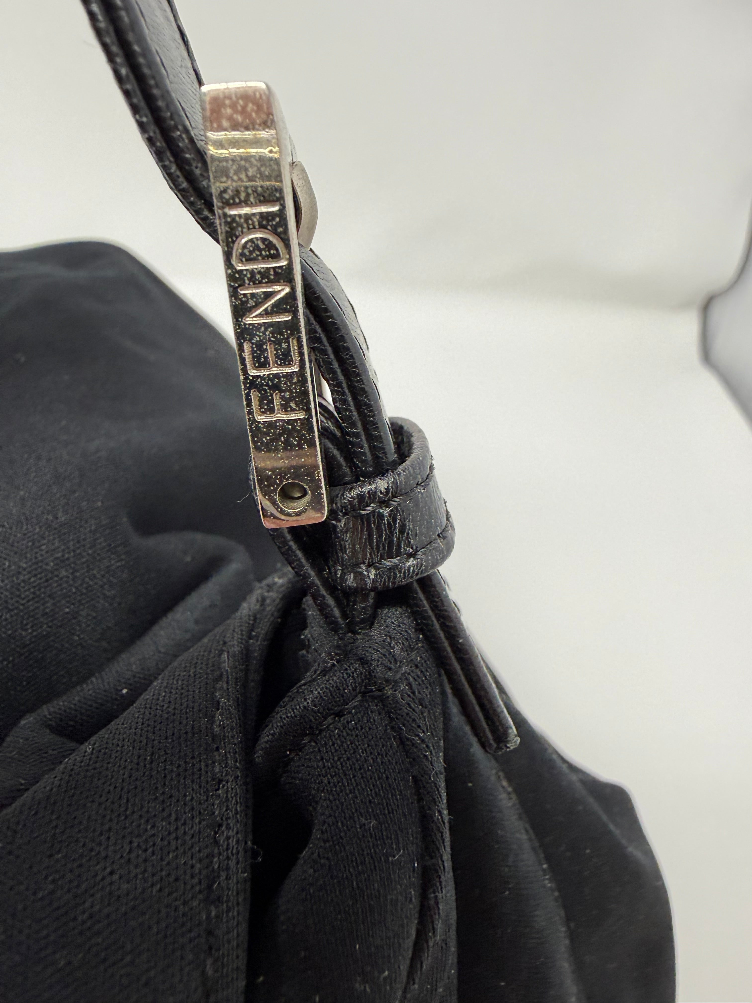 Fendi Neoprene Mama Baguette Shoulder Bag – Black, Vintage Y2K