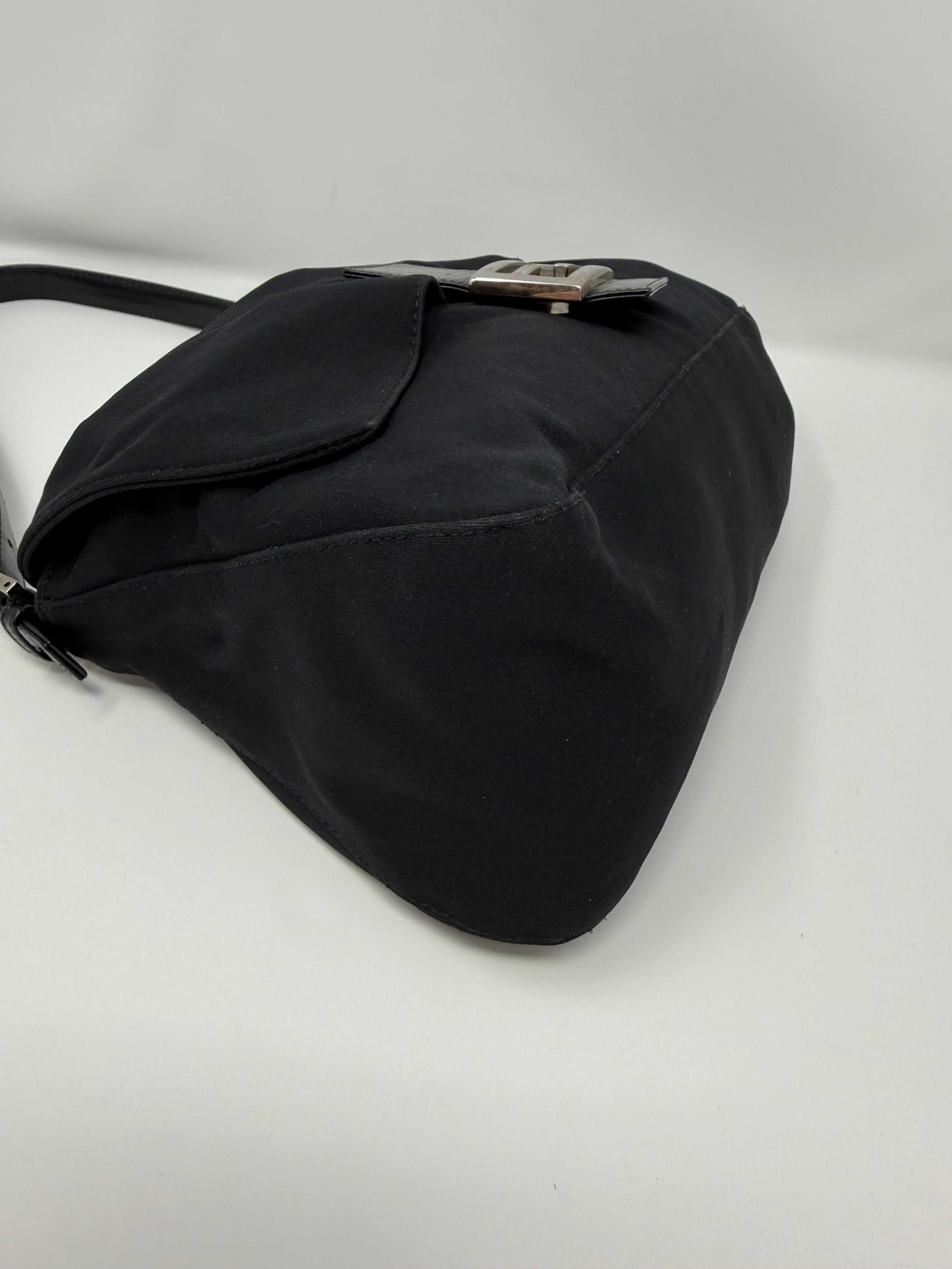 Fendi Neoprene Mama Baguette Shoulder Bag – Black, Vintage Y2K